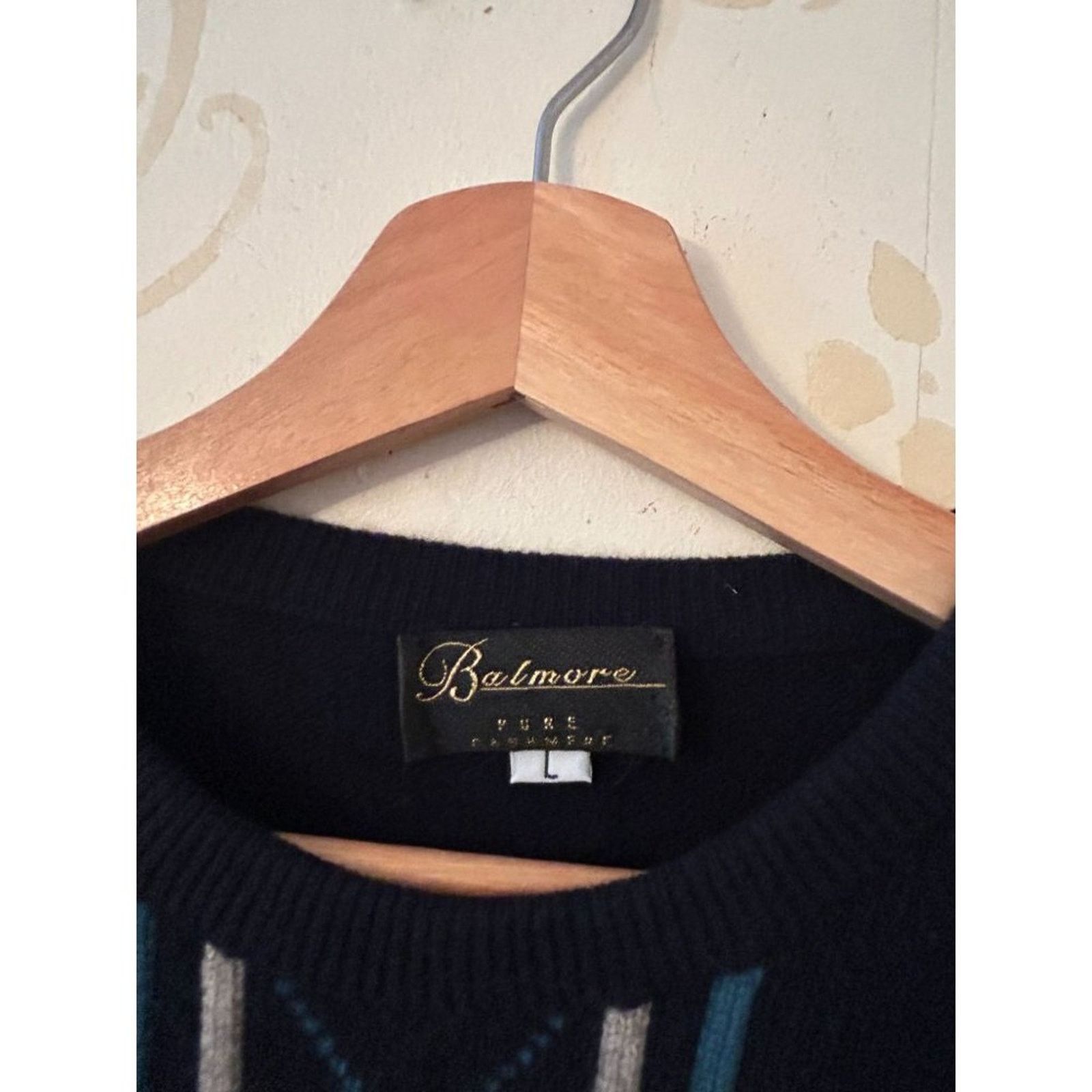 Pringle Of Scotland Men's Lg Scotland Balmore 100% Pure Cashmere Braided Sweater Size US L / EU 52-54 / 3 - 2 Thumbnail