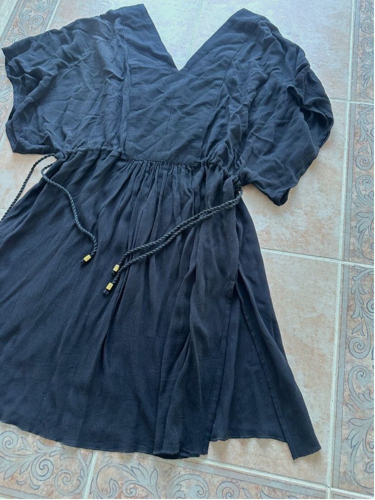 Ralph Lauren Lauren by Ralph Lauren Crinkle Rayon Tunic Black Size M Size M / US 6-8 / IT 42-44 - 9 Thumbnail