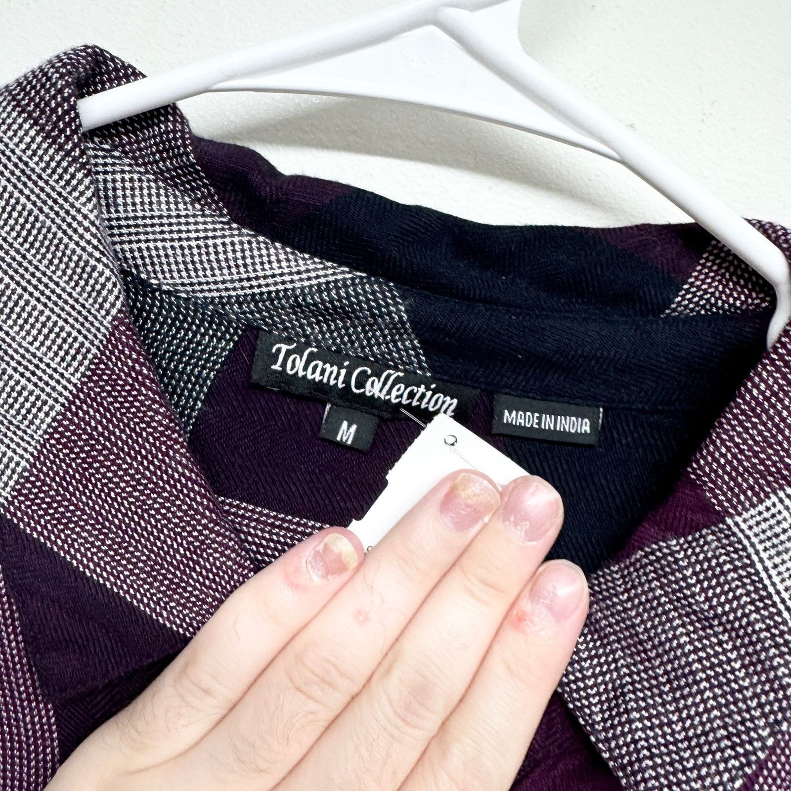 Other Tolani Collection Plaid Button Down Tunic Print Back Medium Size M / US 6-8 / IT 42-44 - 3 Thumbnail