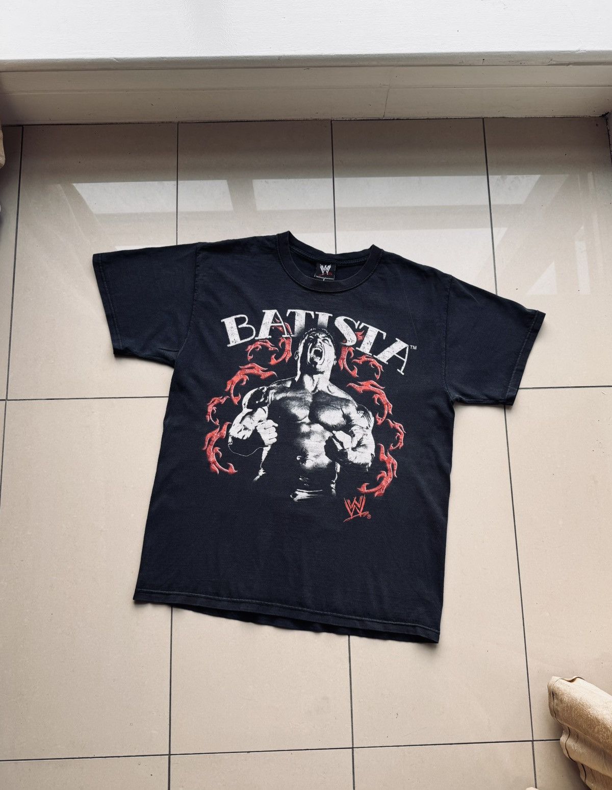 WWE Vintage 2007 WWE Batista Graphic Tee Shirt Size US L / EU 52-54 / 3 - 1 Thumbnail