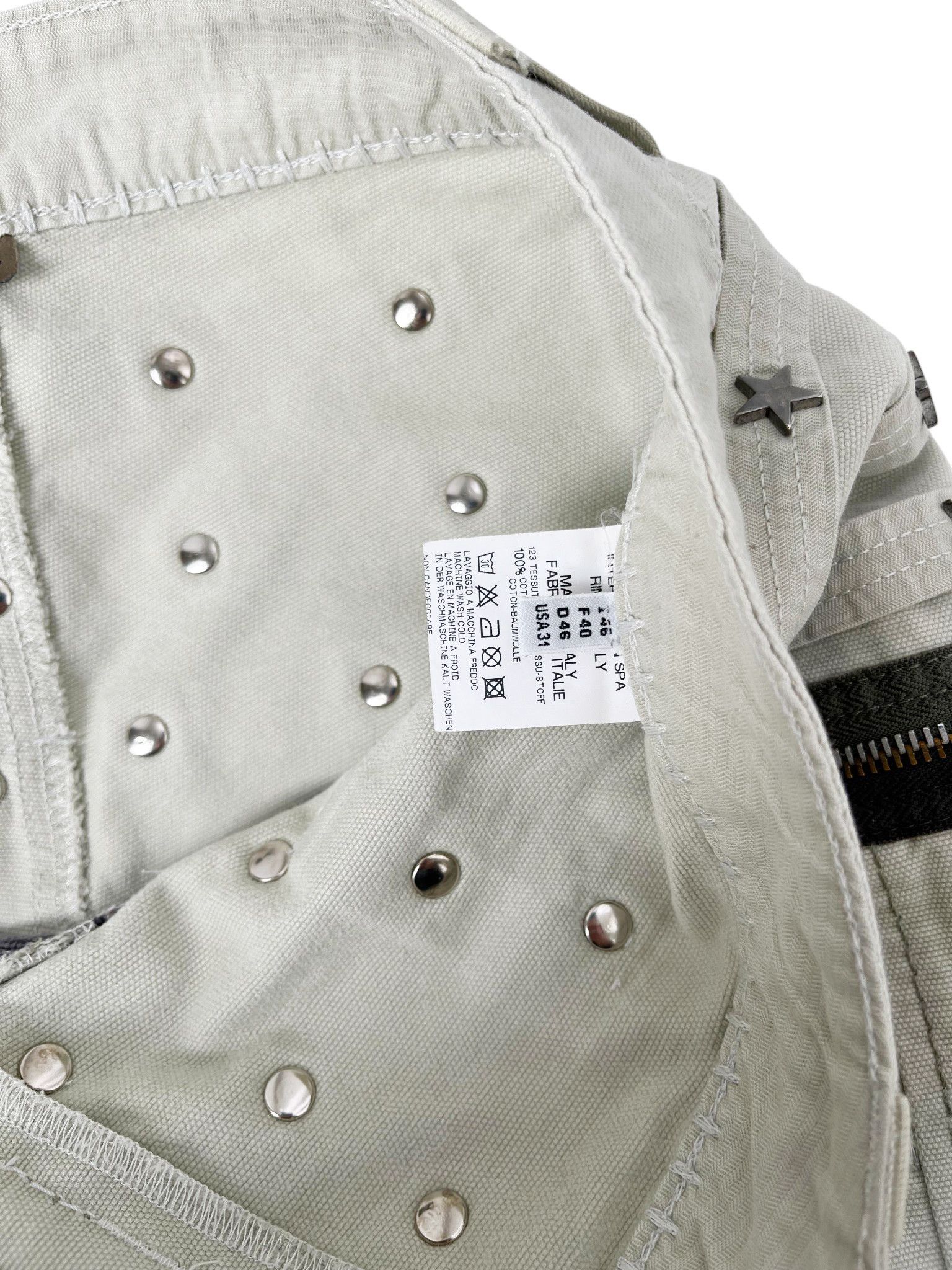 Marithe + Francois Girbaud 2000's Starts Grey Cargo Jeans Size US 31 - 13 Thumbnail
