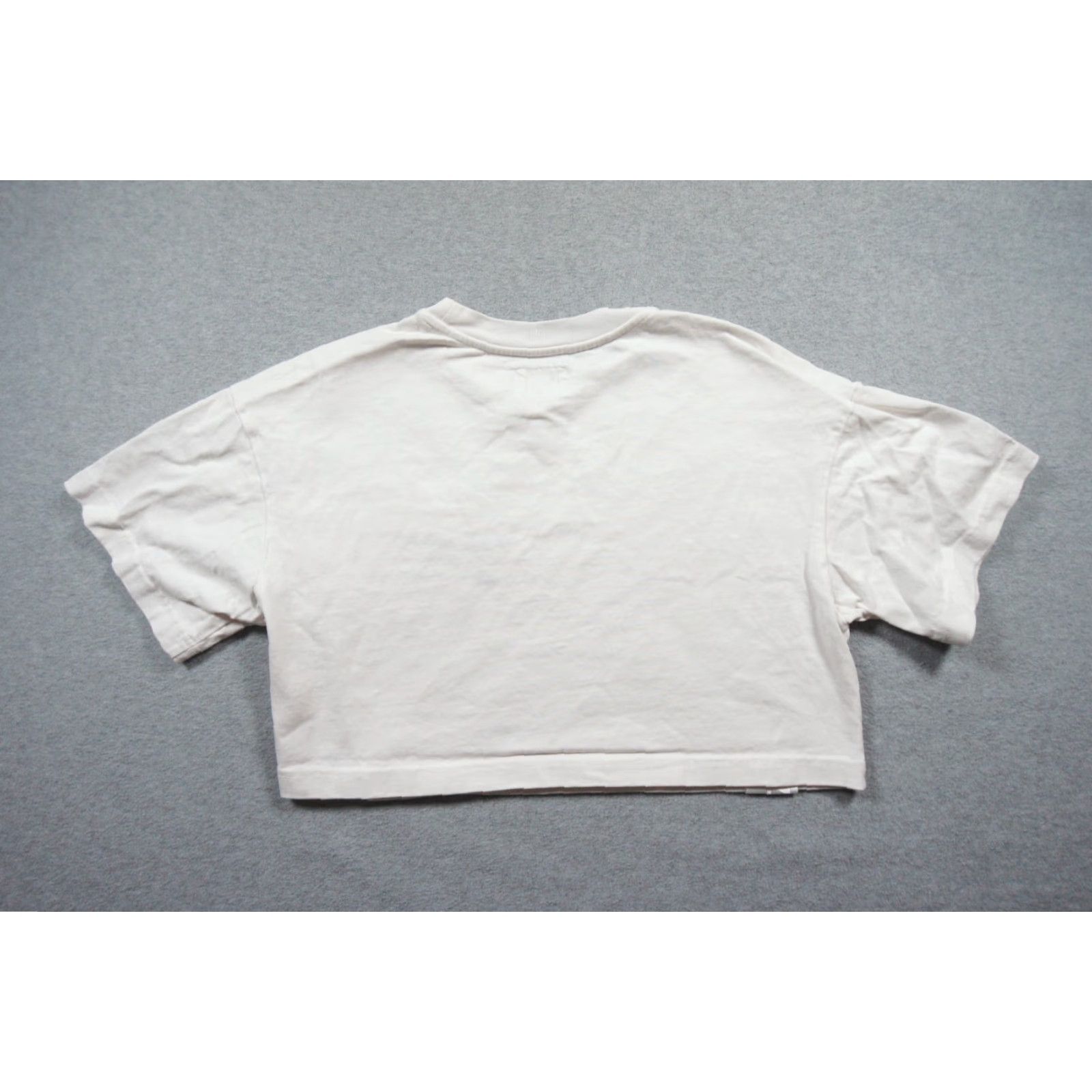 izzue Izzue Shirt Womens XS White Pocket Tee Cropped Short Sleeve Crew Neck Pullover T-Shirt Casual Ladies XS White Cotton Knit Cropped Fit All Seasons Size XS / US 0-2 / IT 36-38 - 5 Thumbnail