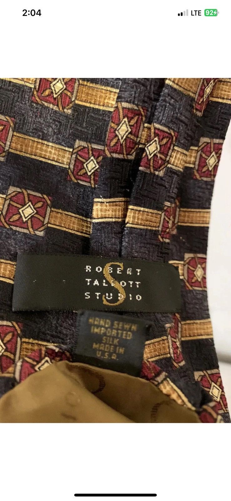 Robert Talbott Robert Talbott studio tie black gold maroon neckties silk Size ONE SIZE - 2 Thumbnail