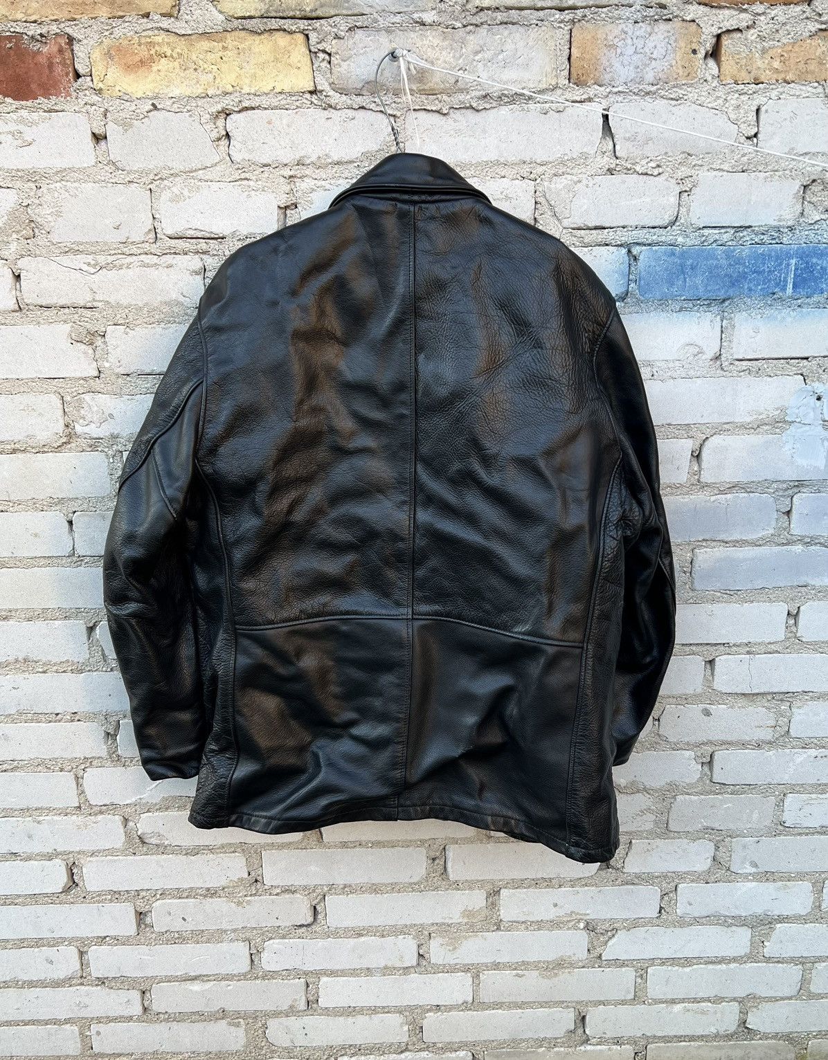 Schott Heavy Leather Jacket Schott NYC USA Vintage Heavy Leather Size US XL / EU 56 / 4 - 2 Thumbnail