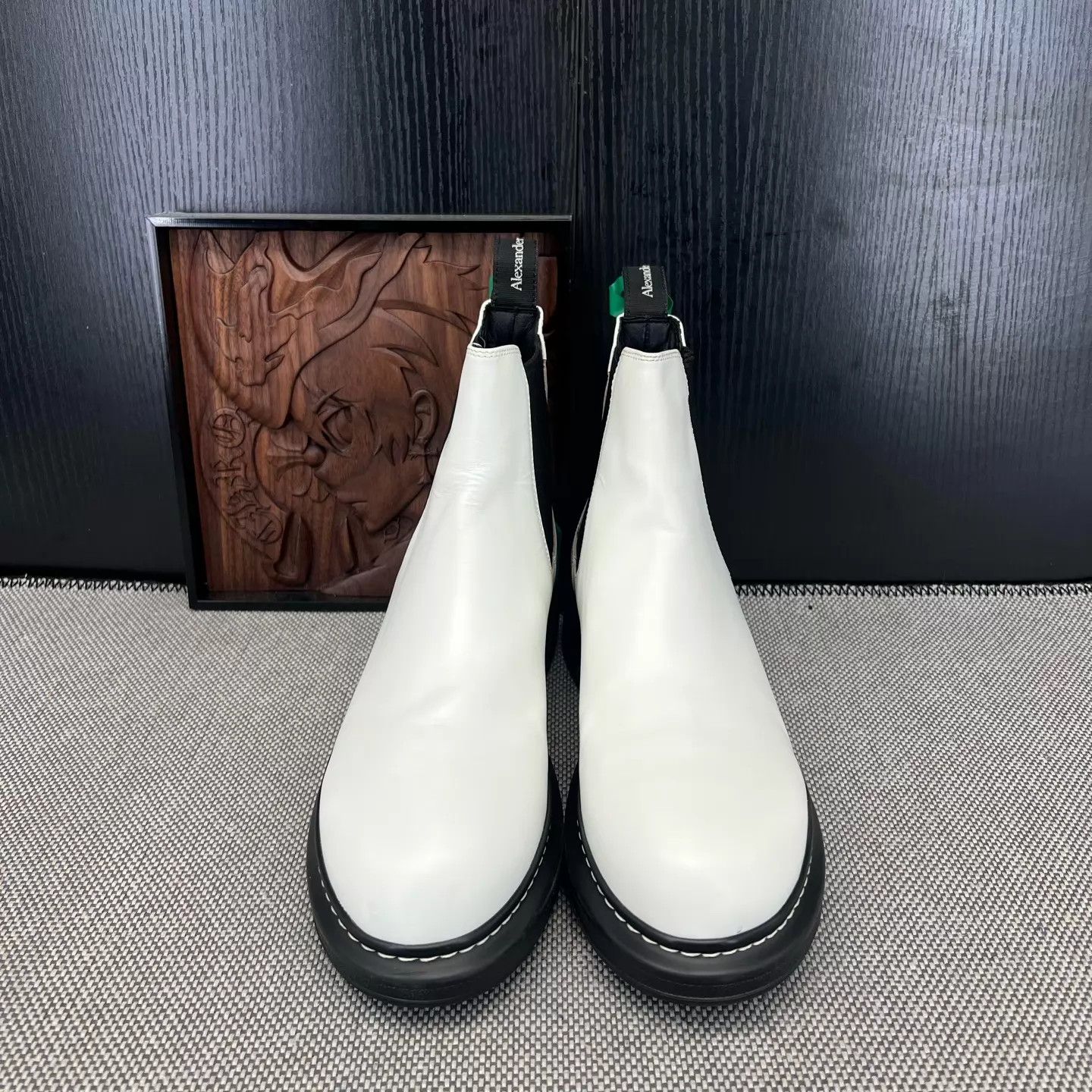 Alexander McQueen Alexander McQueen Black & White Chelsea Boots 40 Size US 7 / EU 40 - 4 Thumbnail