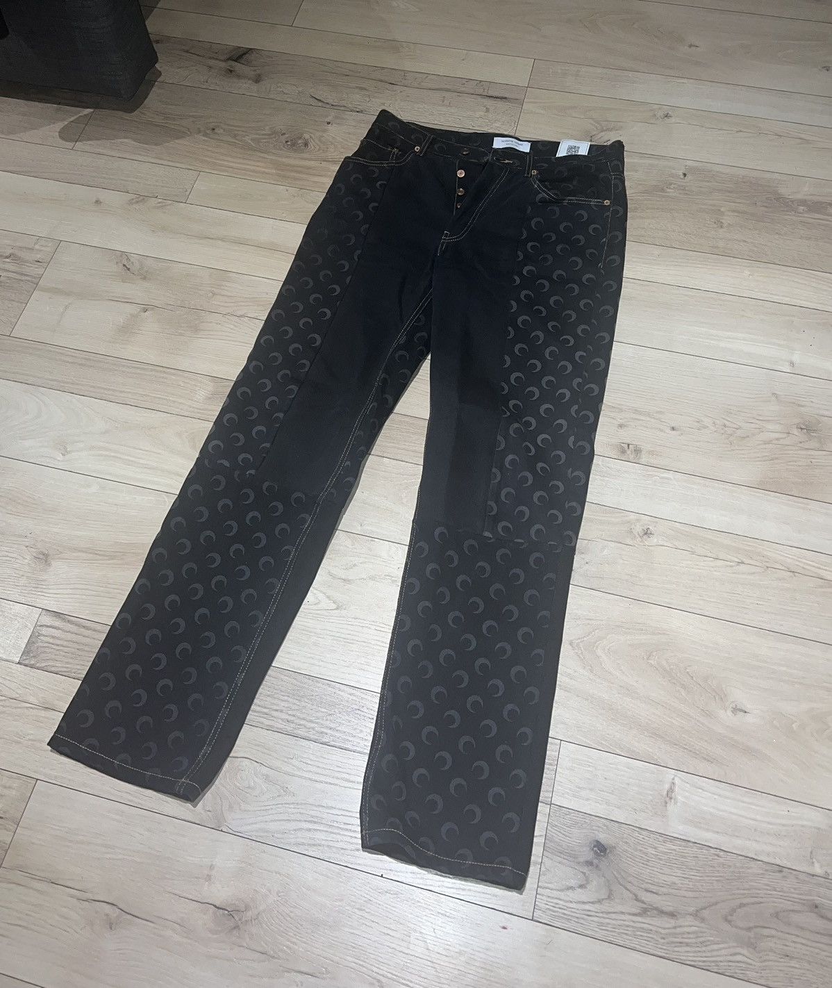 image of Marine Serre Jean in Black, Men's (Size 32)