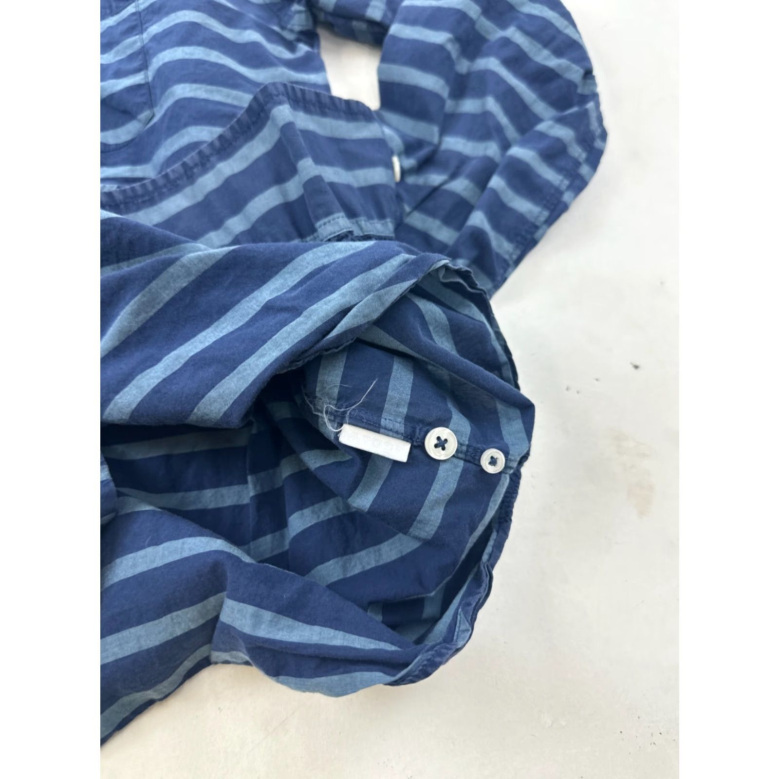 J.Crew J.Crew Shirt Mens Large Blue Gray Striped Slim Fit Lightweight Button Up Size US L / EU 52-54 / 3 - 4 Thumbnail