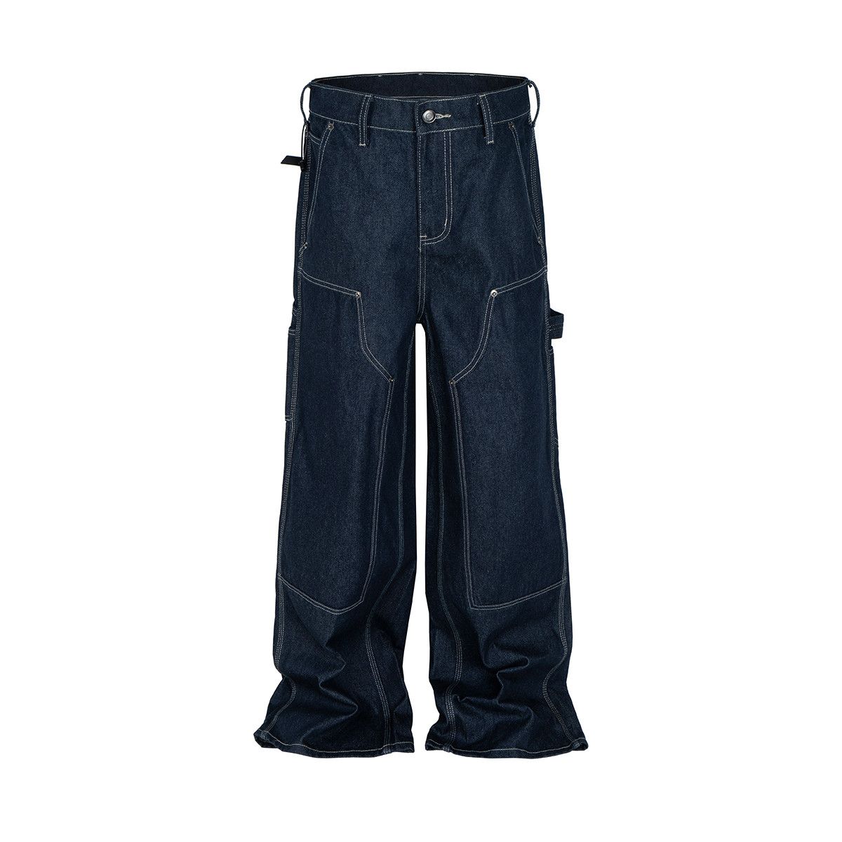 Japanese Brand × Jean High Street Cleanfit Multi-pockets Dark Blue Baggy Jeans Size US 32 / EU 48 - 3 Thumbnail