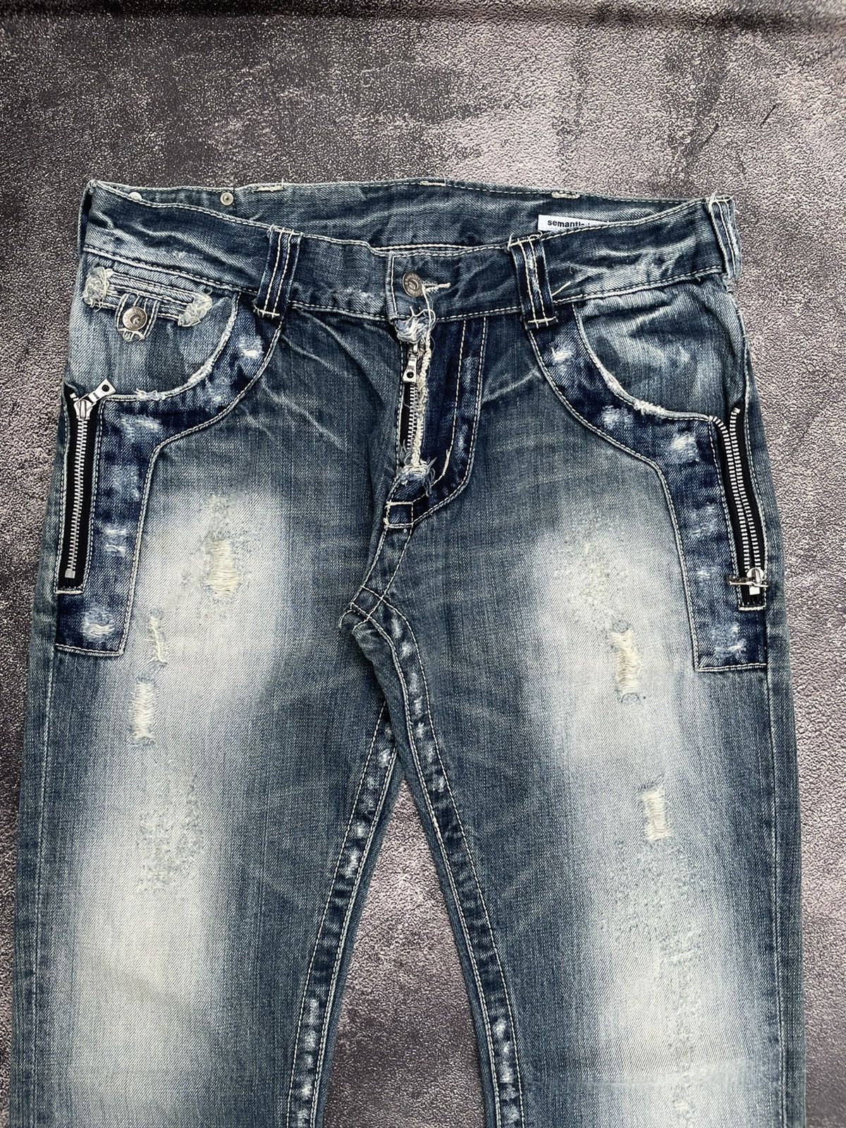 Semanticdesign Distressed Jeans Punk Style