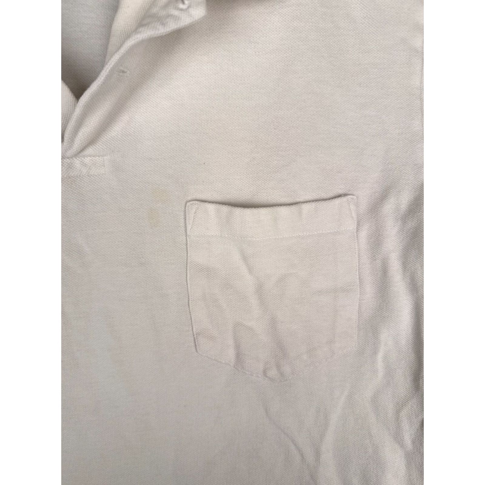 Ralph Lauren VINTAGE Ralph Lauren Polo Shirt Men XL White 100% Cotton Golf Slim Short Sleeve Size US XL / EU 56 / 4 - 6 Thumbnail