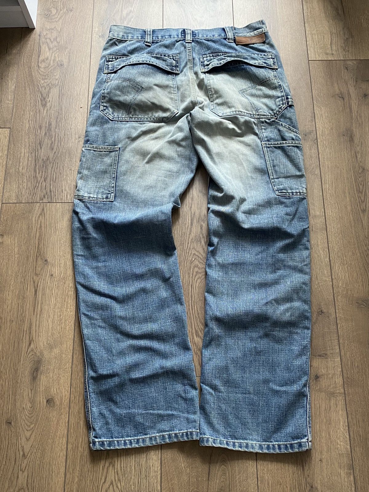 Vintage Y2K Watanabe baggy double knee dirt wash denim pants 33x32 Size US 32 / EU 48 - 2 Thumbnail