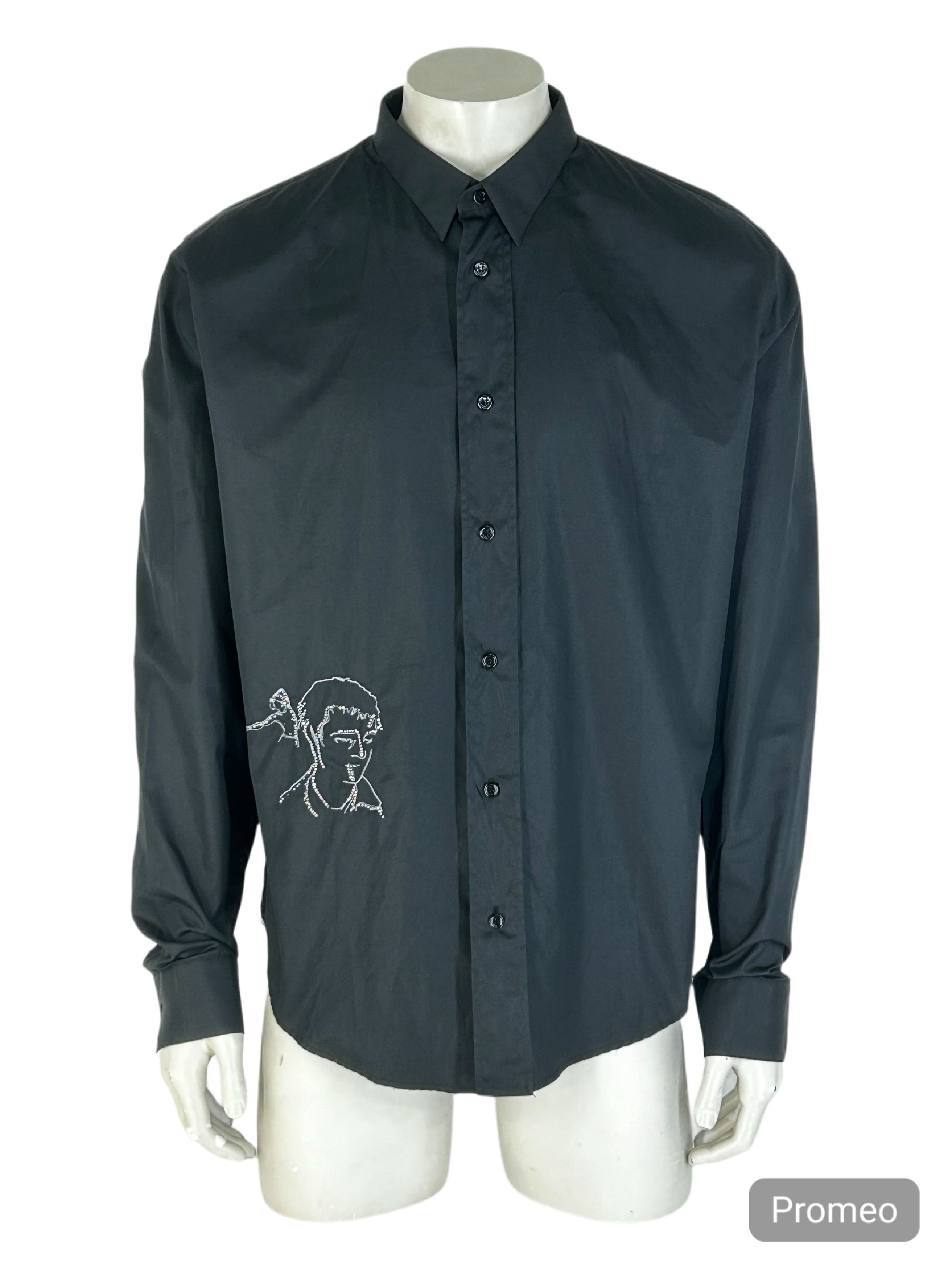 Dior Dior Homme Black Dress Shirt With Metal Beading Detailing | Grailed