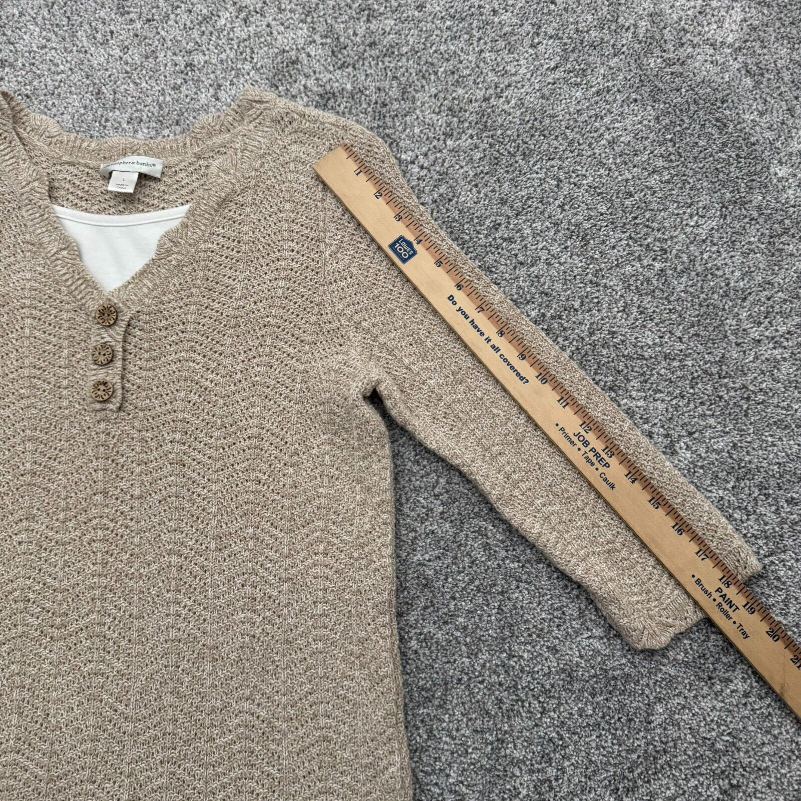 Other Christopher & Banks Open Knit Sweater Large Cottagecore Size L / US 10 / IT 46 - 3 Thumbnail