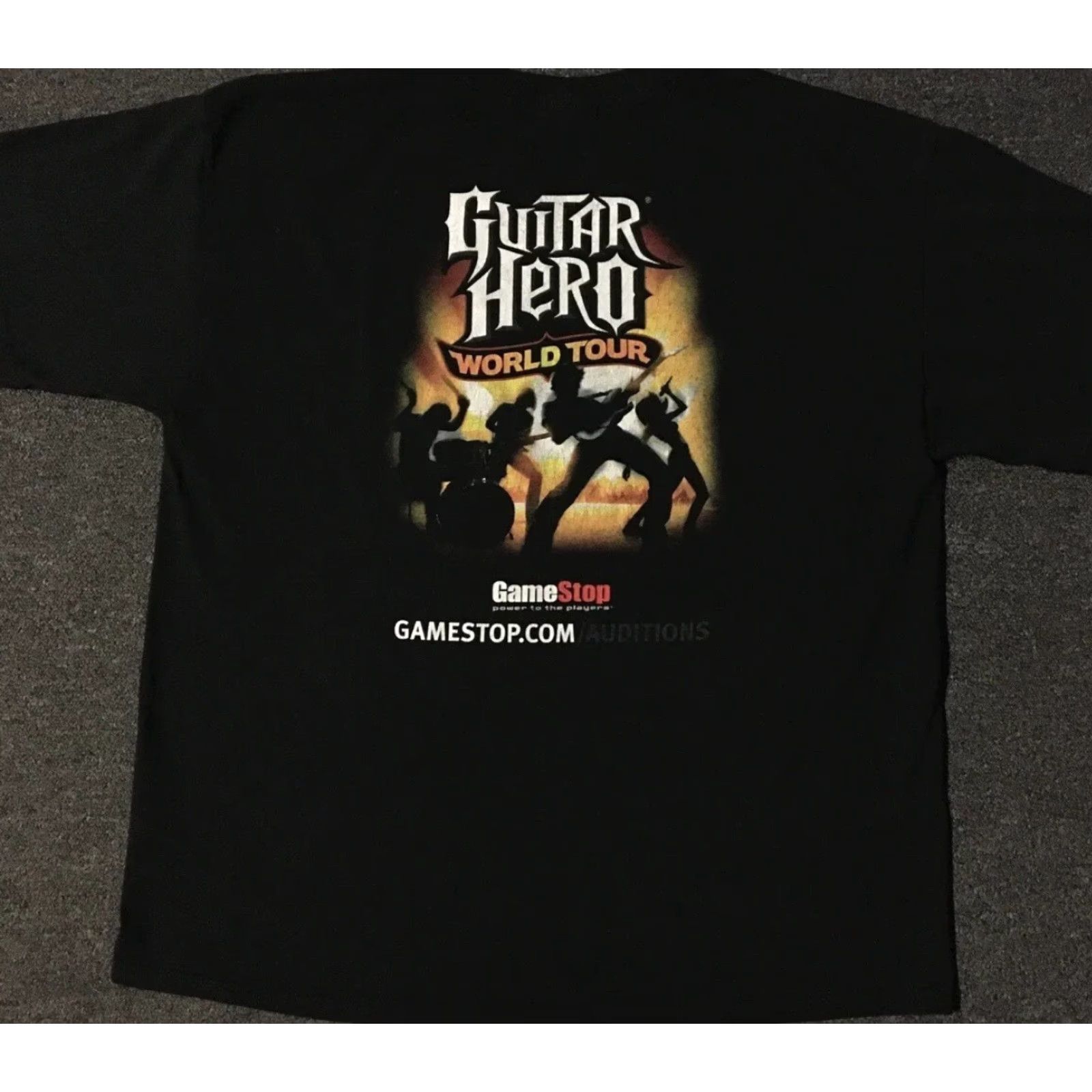 Vintage VINTAGE Guitar Hero Auditions Game Stop Promo Shirt XL Black Xbox 360 PS2 Halo Grunge Y2K Men T-Shirt references not allowed? Size US XL / EU 56 / 4 - 2 Thumbnail