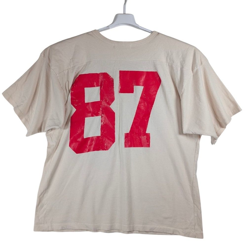 REVOLVE Revolve Daydreamer 87 Oversized Jersey Dirty White Tee Shirt Size M / US 6-8 / IT 42-44 - 2 Thumbnail