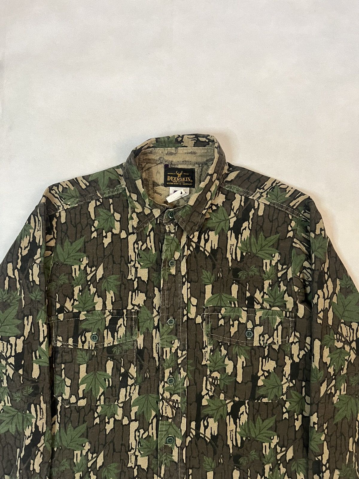 Vintage Vintage 90's Melton Deerskin Camo Hunting Shirt Size US M / EU 48-50 / 2 - 6 Thumbnail