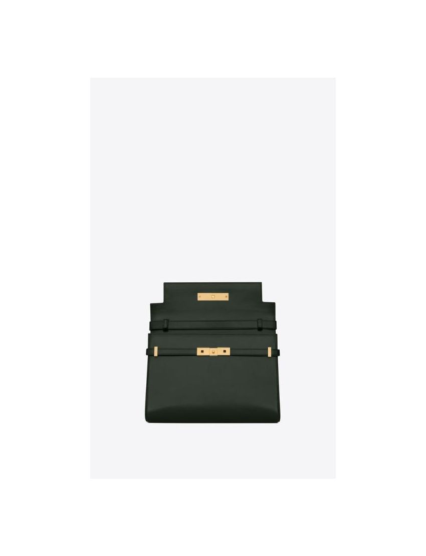 Saint Laurent Paris o1s1wg111024 Size : OS / Manhattan Small Bag in Dark Green Size ONE SIZE - 5 Thumbnail