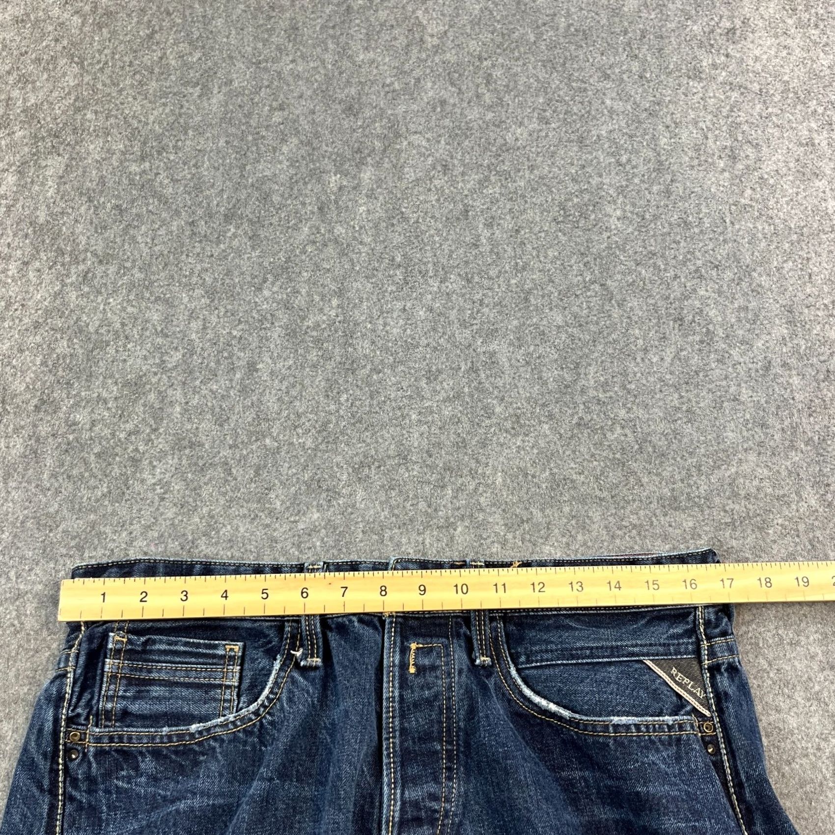 Replay Replay Mens Jeans Straight 34 Dark Blue Cotton Denim 5-Pocket 34x30 Billstrong Vintage No Size US 34 / EU 50 - 6 Thumbnail