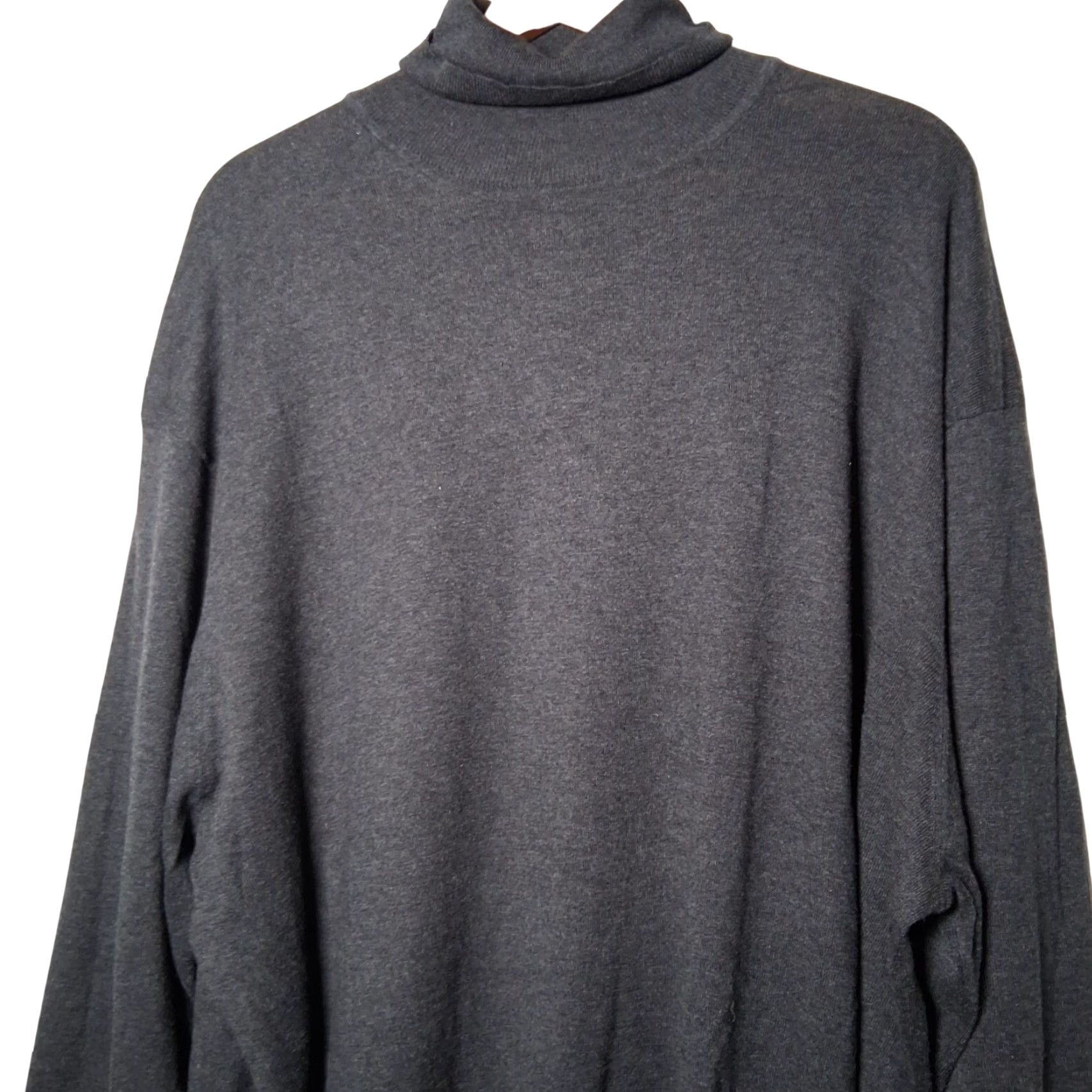 Orvis Orvis Sweater Men 2XL Turtleneck Long Sleeve Knit Pullover Cotton Silk Cashmere Gray Heather Extra Fine Lightweight Classic Size US XXL / EU 58 / 5 - 3 Thumbnail
