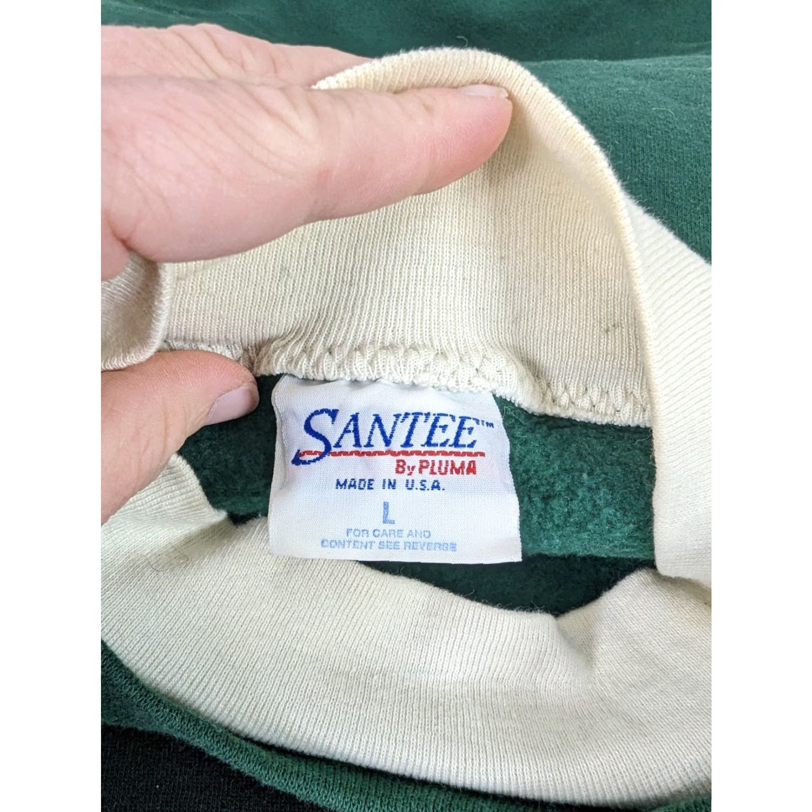 Vintage VINTAGE Teddy Bear Country Sweatshirt Unisex Adults Large Green Crew Neck Pullover 90s Grannycore Bears Womens Mens Size L / US 10 / IT 46 - 4 Thumbnail