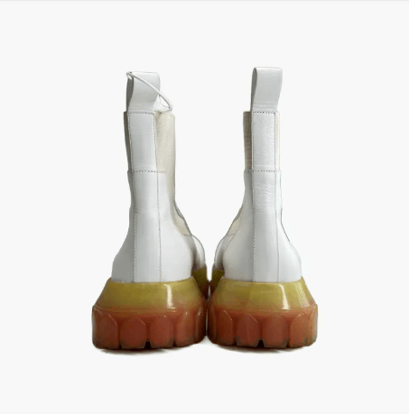 Rick Owens Rick Owens White Leather Chelsea Boots Women's Size 36 Size US 6 / IT 36 - 3 Thumbnail