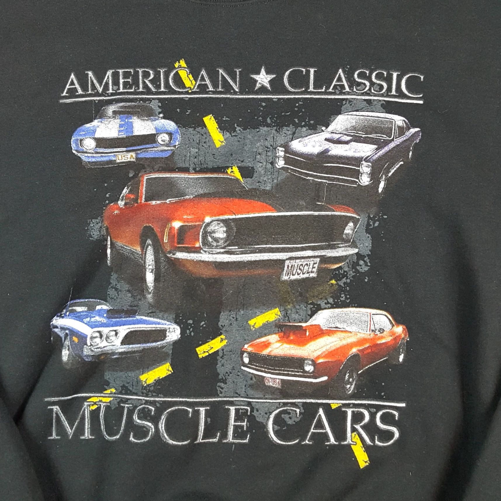 Fruit Of The Loom Vintage 90s American Muscle Cars Size XL Pullover Crewneck Sweatshirt Y2K Size US XL / EU 56 / 4 - 2 Thumbnail