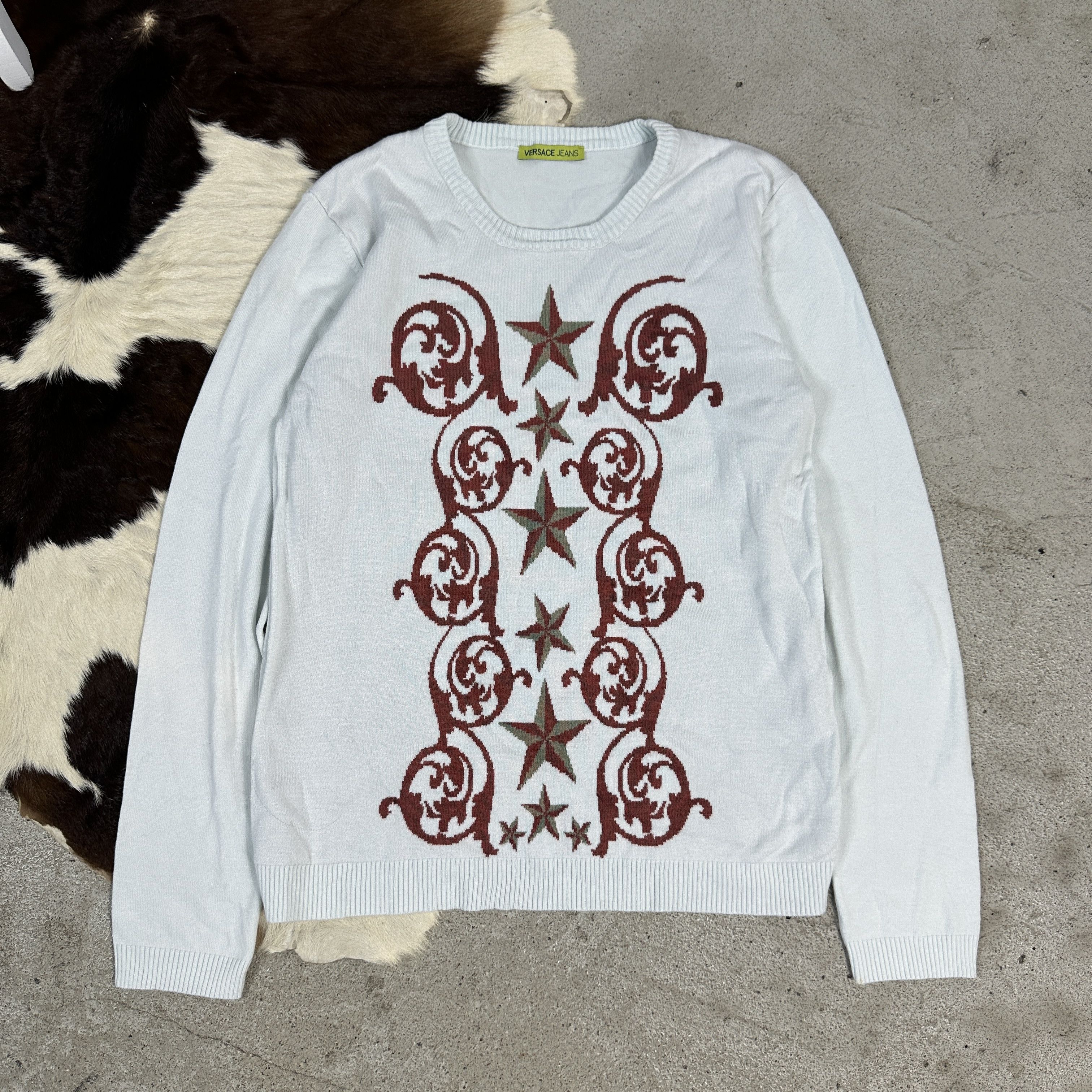 Versace × Vintage Vintage Casual Preppy Old Money Versace Jeans 00s Sweater Size M / US 6-8 / IT 42-44 - 5 Thumbnail