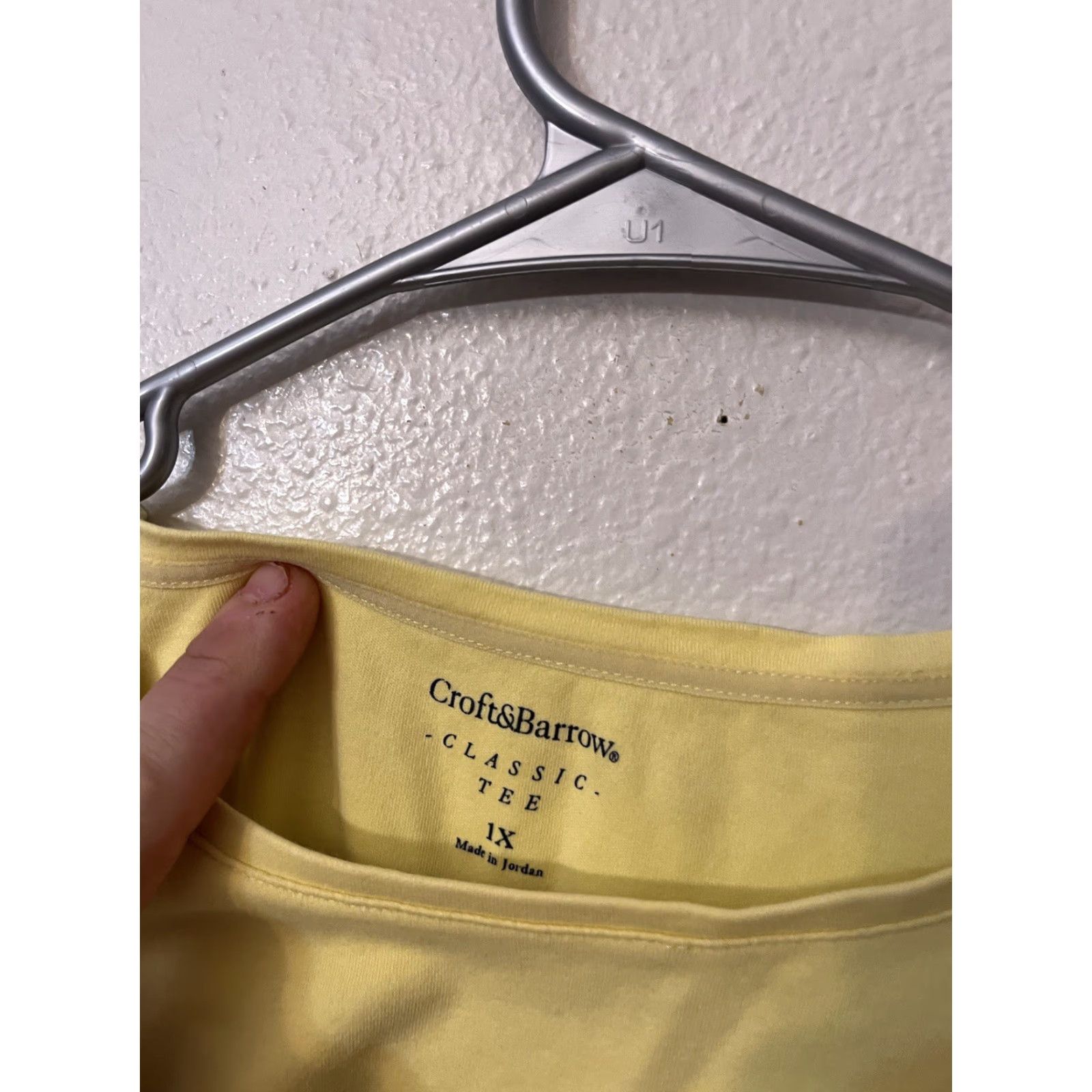 Croft & Barrow Croft & Barrow Classic T Women's 1X Yellow Knit Top Round Neck Short Sleeves Shirt Mens? Size XL / US 12-14 / IT 48-50 - 2 Thumbnail