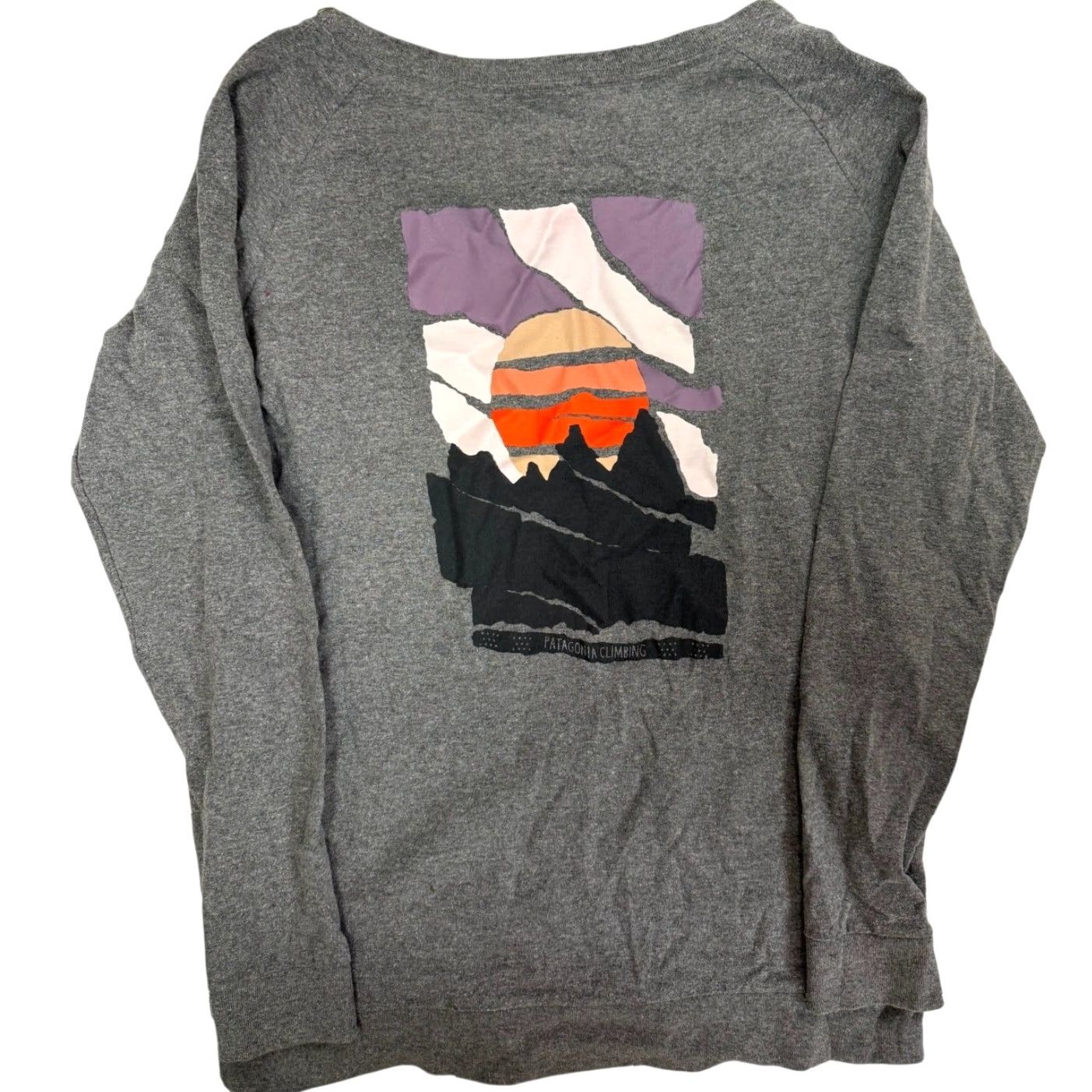 Patagonia VINTAGE Pataonia Women's Long Sleeved Paper Peaks Responsibli-Tee XS Shirt Womens XS Gray Size XS / US 0-2 / IT 36-38 - 2 Thumbnail
