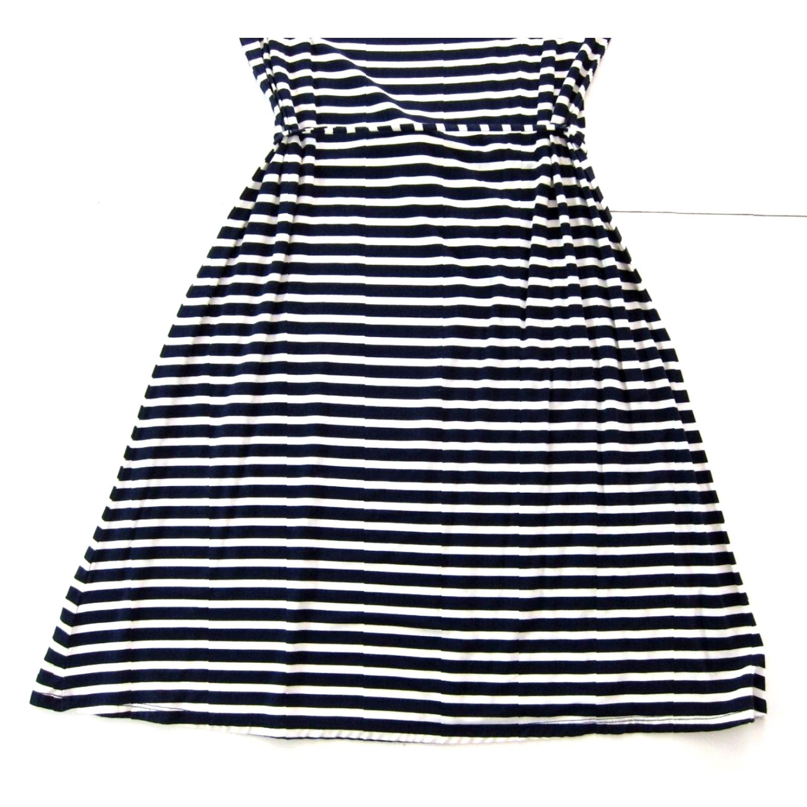 Liz Claiborne NWT Liz Claiborne Blue White Stripe Rayon Stretch Sheath Tank Sun Dress Medium Size M / US 6-8 / IT 42-44 - 7 Thumbnail
