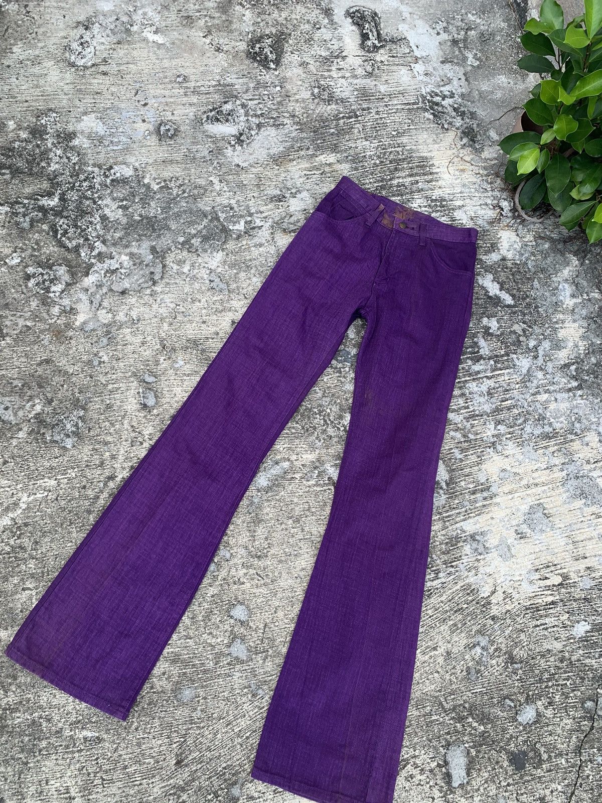 If Six Was Nine × Vintage × Wrangler Flare wrangler bootcut jeans western wear rare calour Size 28" / US 6 / IT 42 - 4 Thumbnail
