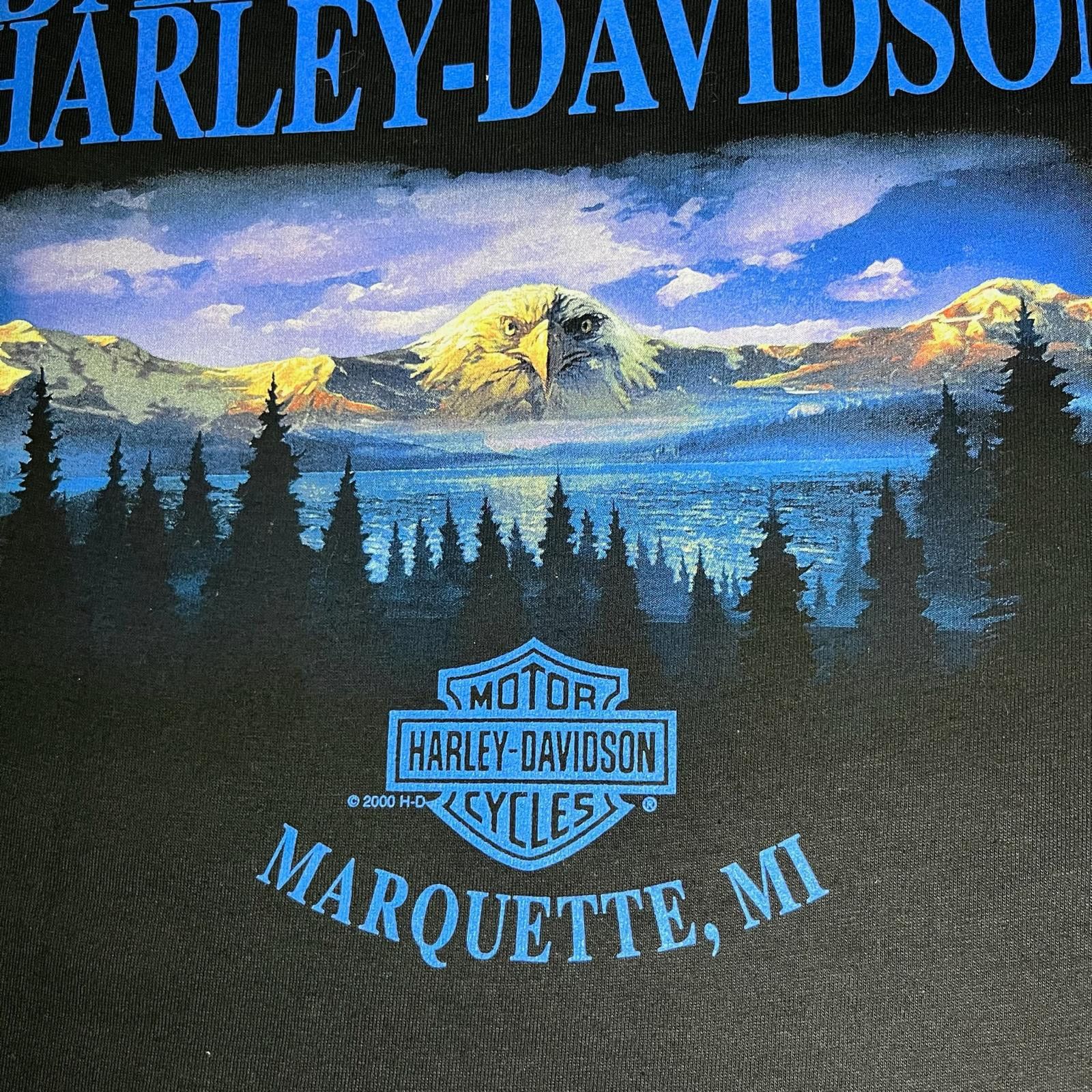 Harley Davidson 🔥 Harley-Davidson Flame Wolf & Eagle Tee – Size XL Size US XL / EU 56 / 4 - 4 Thumbnail