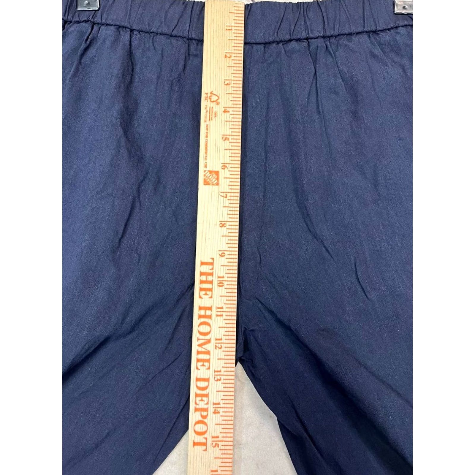 Vintage BOSS Linen Blend Blue Dress Pants Women Size 2 Wide-Leg See Pics Size 26" / US 2 / IT 38 - 4 Thumbnail