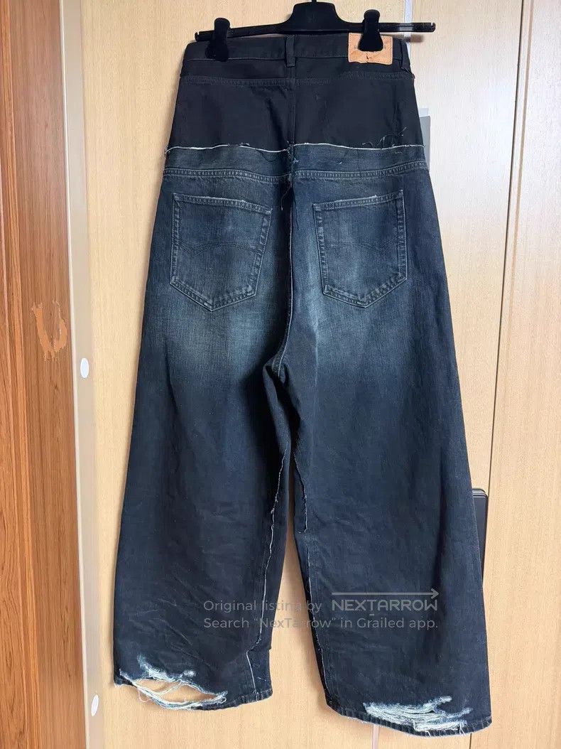 Balenciaga Balenciaga size XS Double Waist Stitched Distressed Denim Size US 27 - 2 Thumbnail