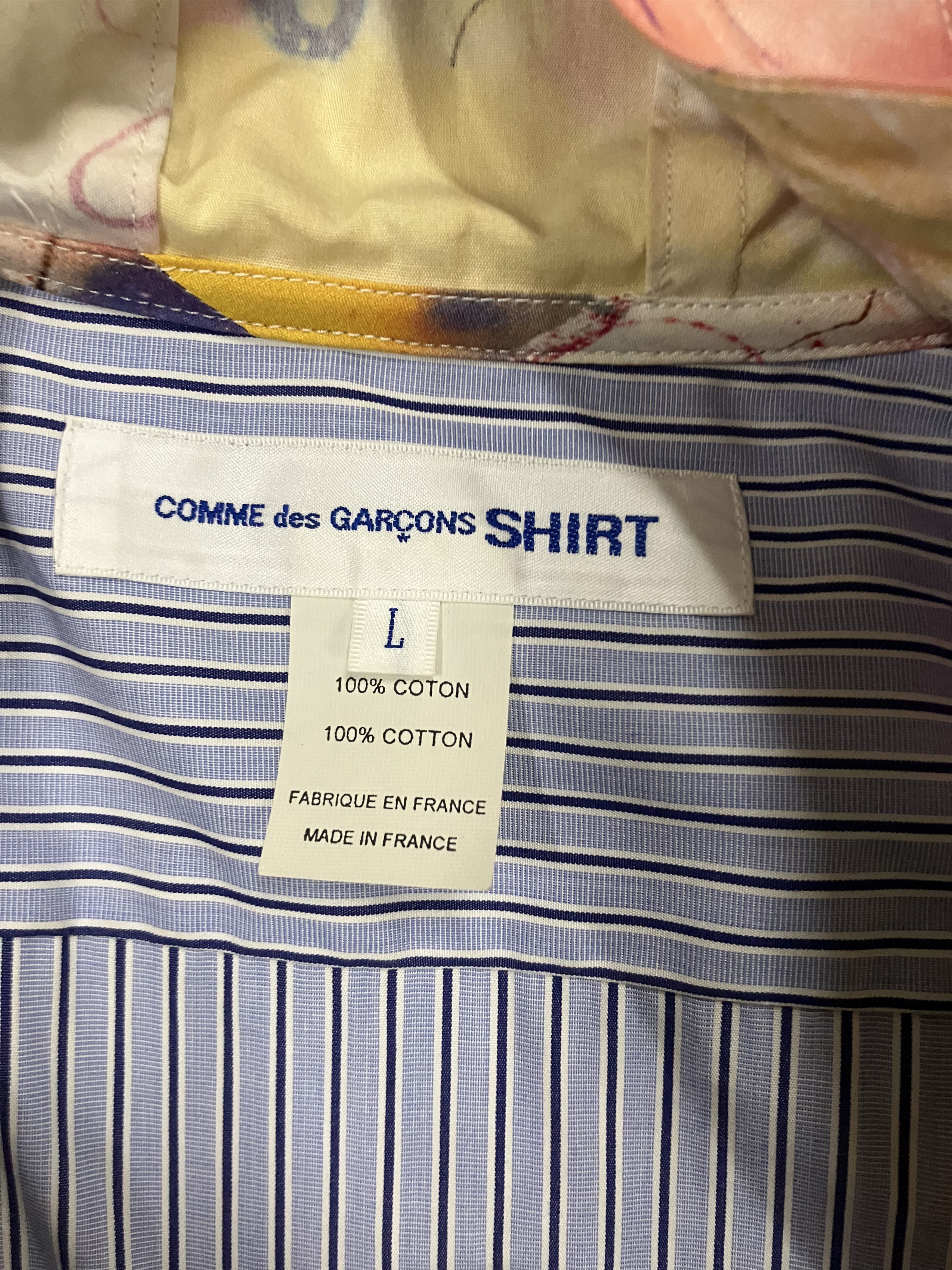 Comme des Garcons SHIRT CDG SHIRT x Futura Button Up Hooded Shirt 'Print C' Size US L / EU 52-54 / 3 - 3 Thumbnail
