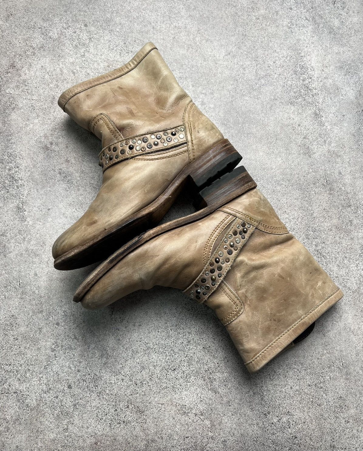 Sendra Sendra studded leather punk biker boots Size US 8 / IT 38 - 9 Thumbnail