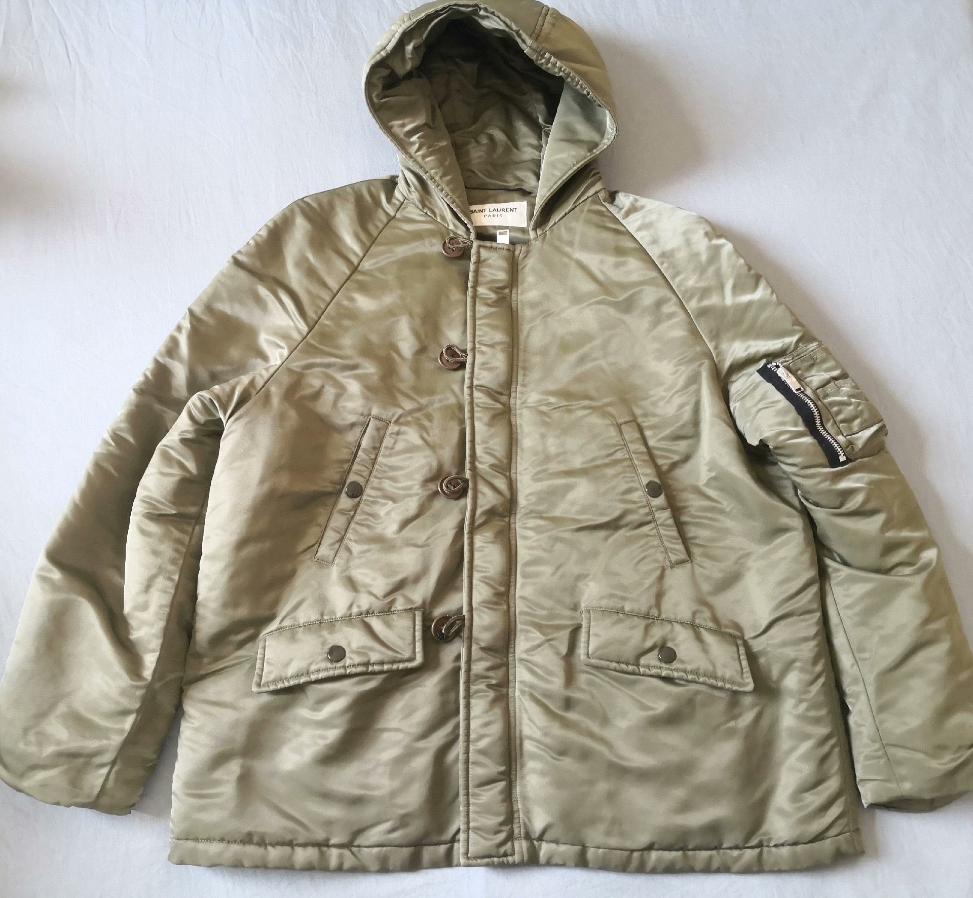 Saint Laurent Paris Saint Laurent SLP MA1 Olive Padded Jacket Size US M / EU 48-50 / 2 - 1 Thumbnail