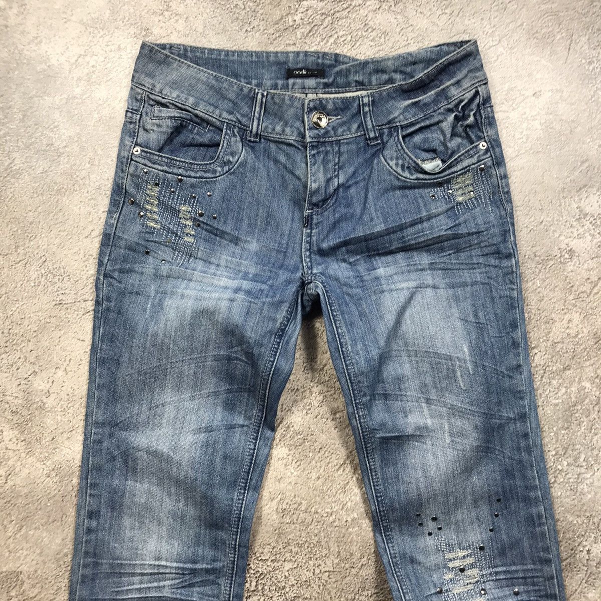 Vintage Vintage 90s Distressed Baggy Wide Leg Jeans Grunge Thrashed Size 28" / US 6 / IT 42 - 3 Thumbnail