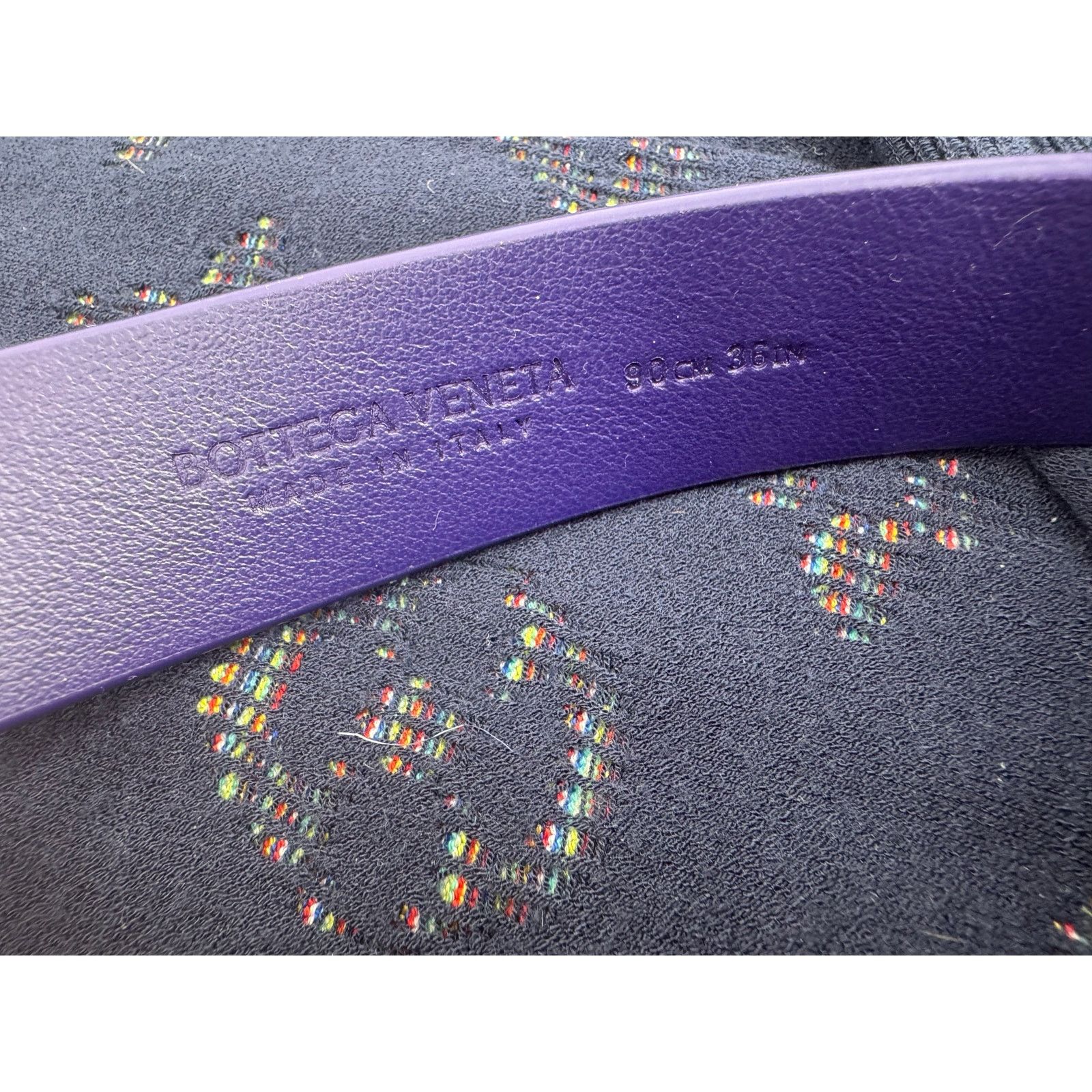 Unisex Bottega Veneta NWT Purple Leather Belt 90cm / 36 in