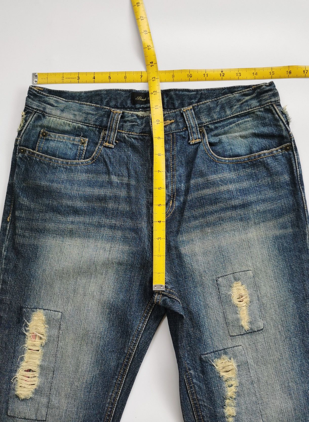Japanese Brand Plaid Patch Beach Sound Japan Jeans Size US 30 / EU 46 - 11 Thumbnail