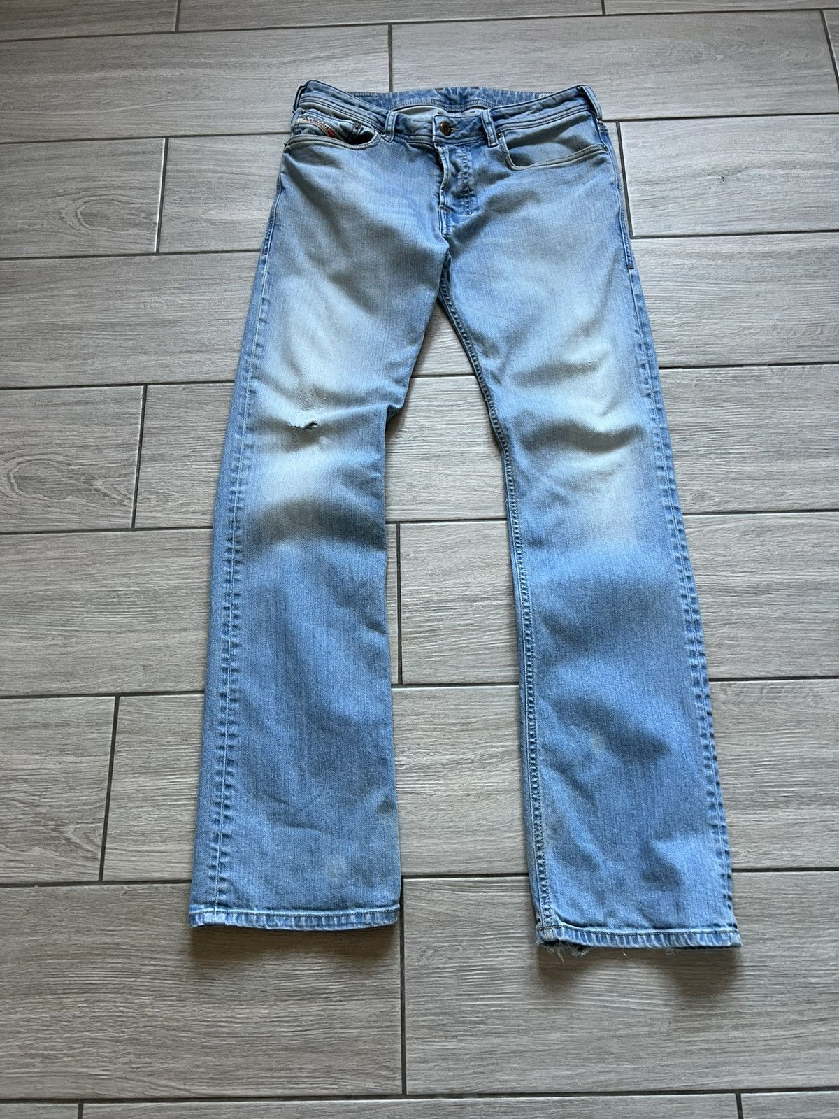 Other Vintage y2k Diesel Baggy Distressed Wide Jeans Washed Size US 28 / EU 44 - 4 Thumbnail