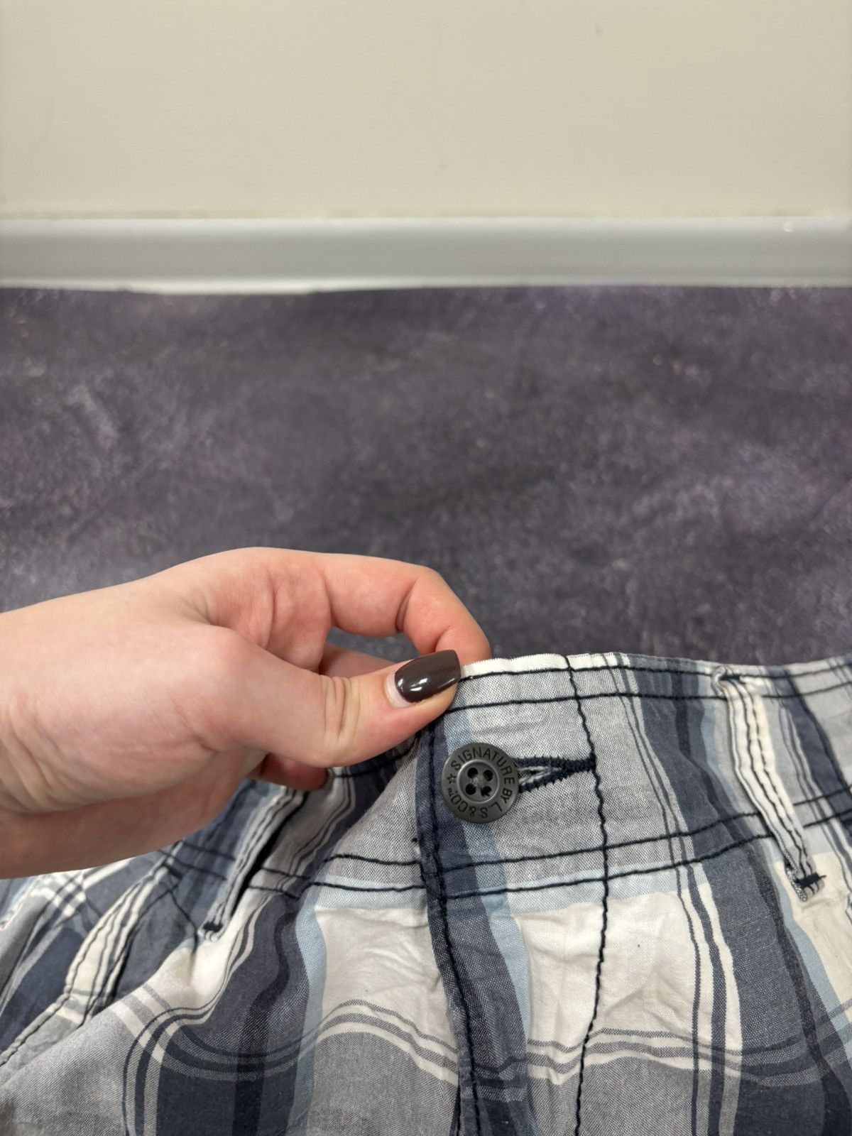 Levi's Vintage Levi’s Signature USA Check Dad Hype Cargo Shorts Size US 34 / EU 50 - 10 Thumbnail