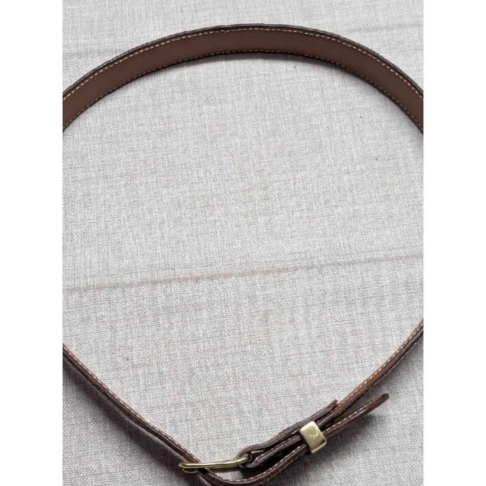 Vintage VINTAGE AKER belt WESTERN Belt 42 brown leather USA made mens thick holster buckle Size 42 - 4 Thumbnail