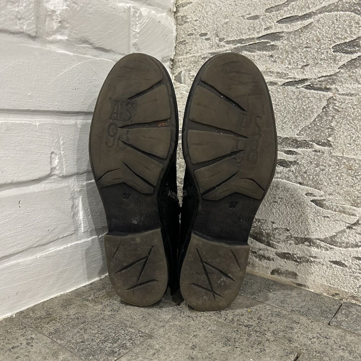 A.S.98 A.S. 98 Avant Garde Distressed Ankle Boots Guidi Style Size US 7 / IT 37 - 15 Thumbnail