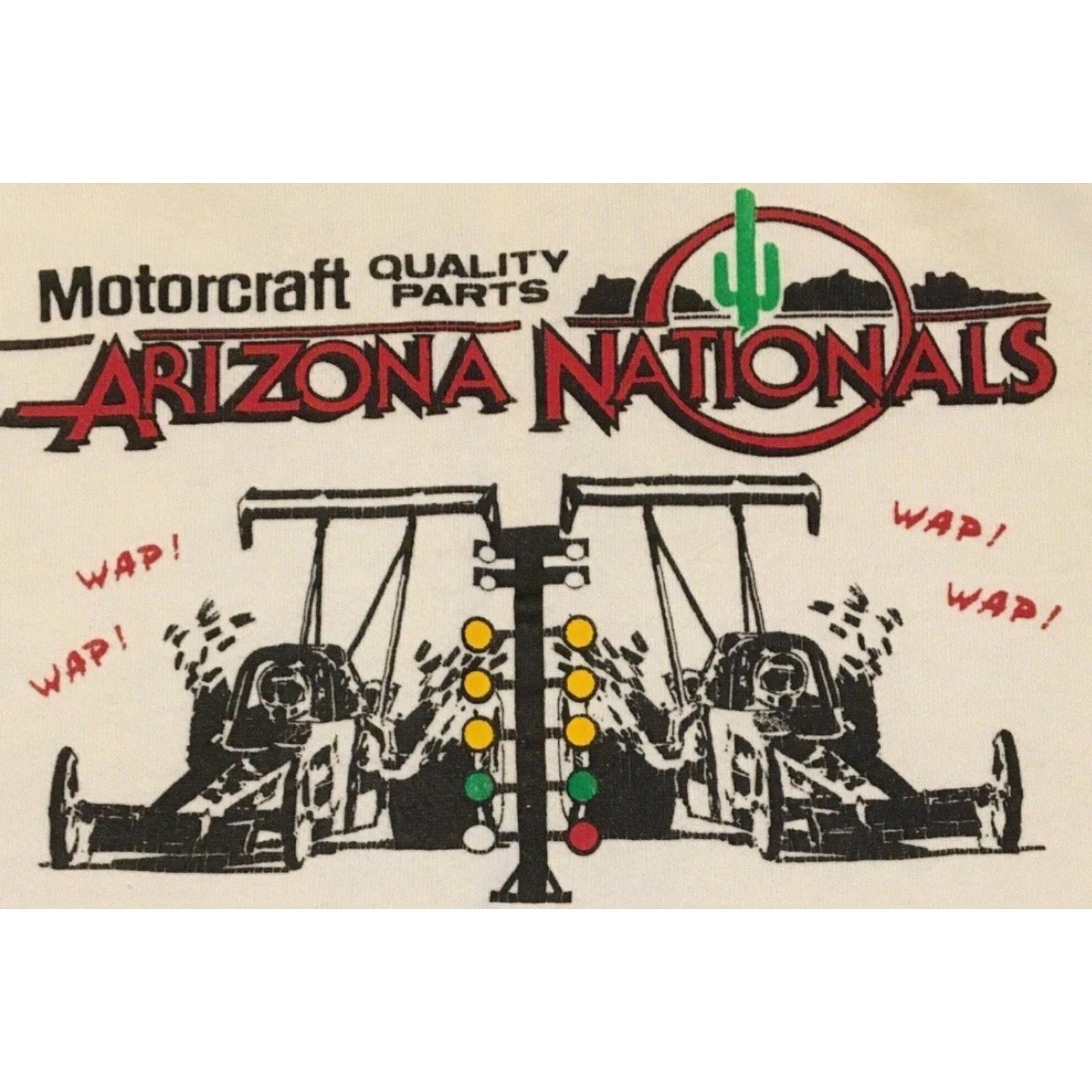 Vintage VINTAGE 90s Arizona Nationals Sweatshirt Drag Racing Shirt Men S White Boxy Size US S / EU 44-46 / 1 - 3 Thumbnail