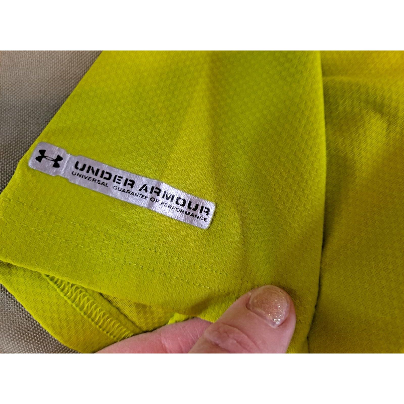 Under Armour Under Armour Yellow Fitted HeatGear Shirt XL Size US XL / EU 56 / 4 - 3 Thumbnail