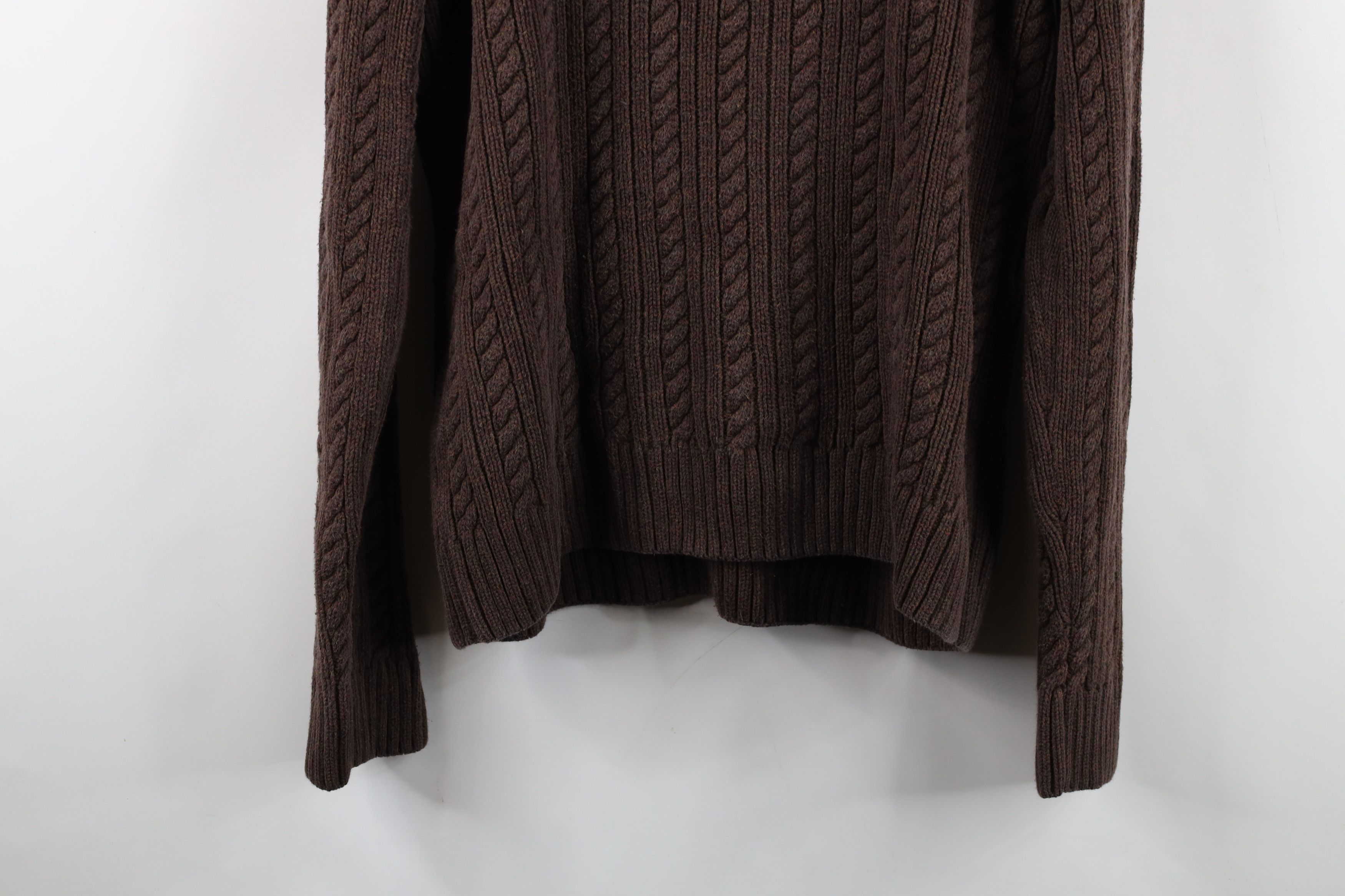 Vintage Vintage 90s Streetwear Cable Fisherman Turtleneck Sweater Size XL / US 12-14 / IT 48-50 - 10 Thumbnail