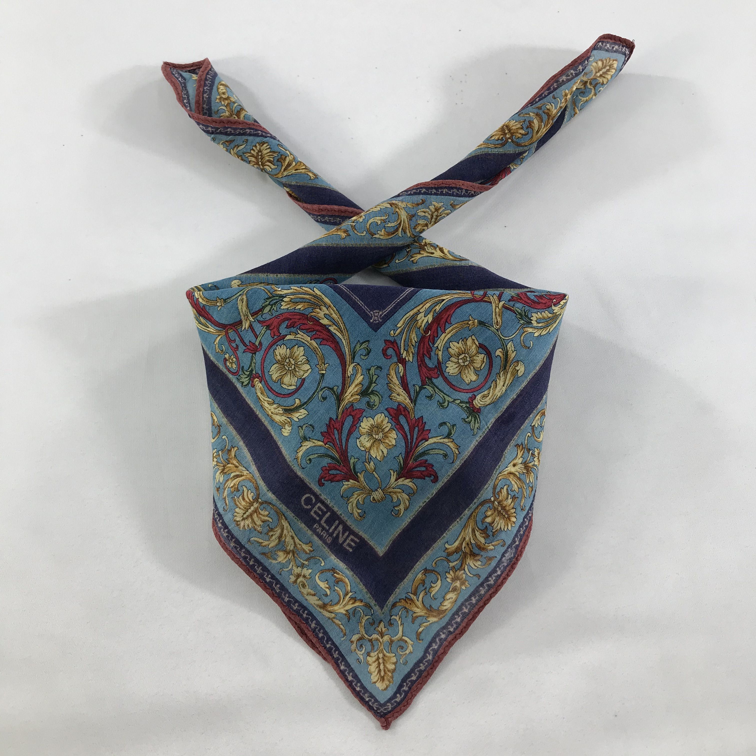 Celine × Vintage Celine Bandana / Handkerchief / Neckerchief - S1529 Size ONE SIZE - 3 Thumbnail