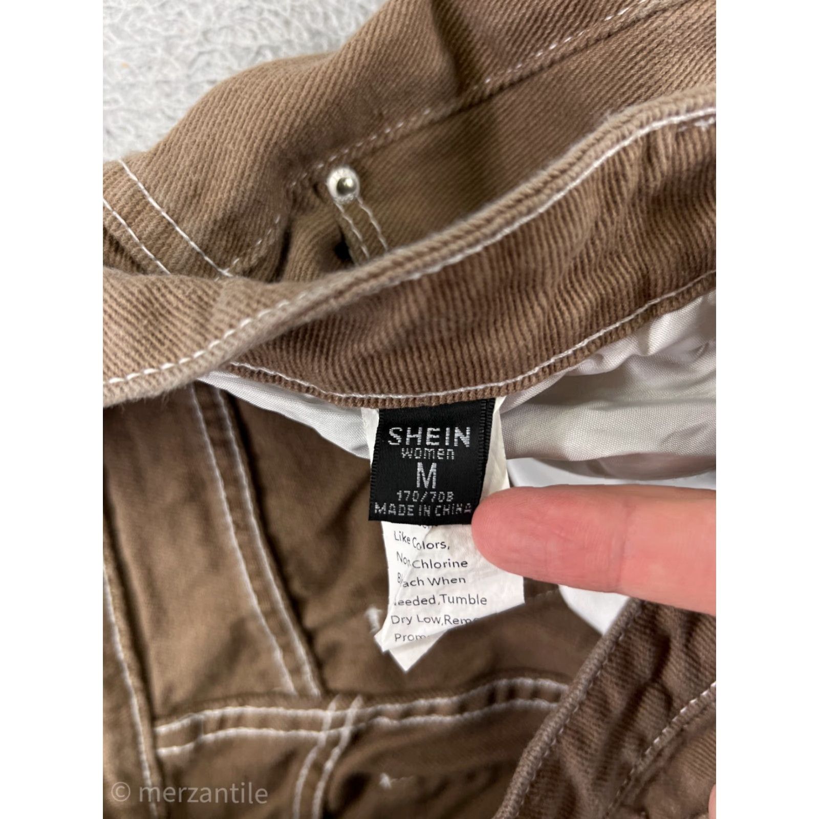 Shein SheIn Denim Jeans Straight Leg Pants Womens Medium Brown 5-Pocket Regular High Rise Cotton Stretch Jeans Size 32" / US 10 / IT 46 - 4 Thumbnail