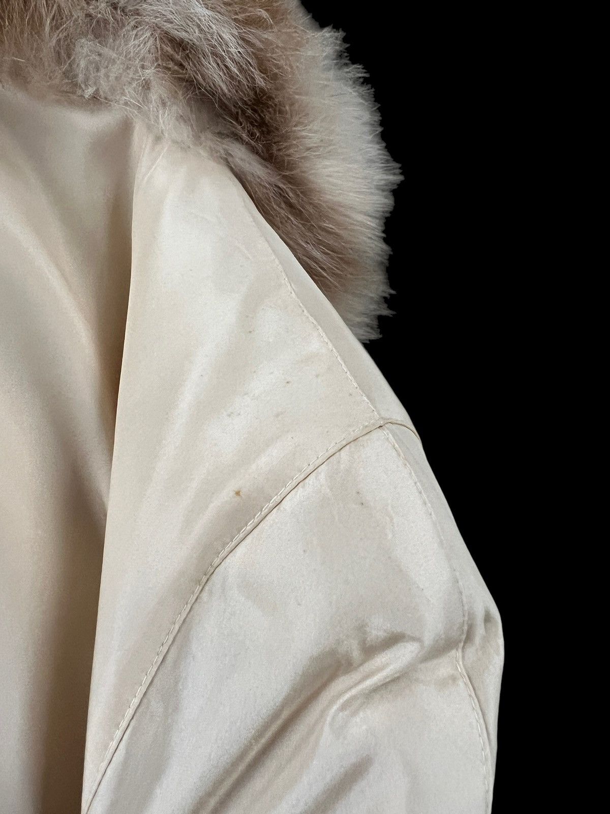 Balmain Vintage 90s Balmain Reversible Fur Silk Coat Size M / US 6-8 / IT 42-44 - 9 Thumbnail